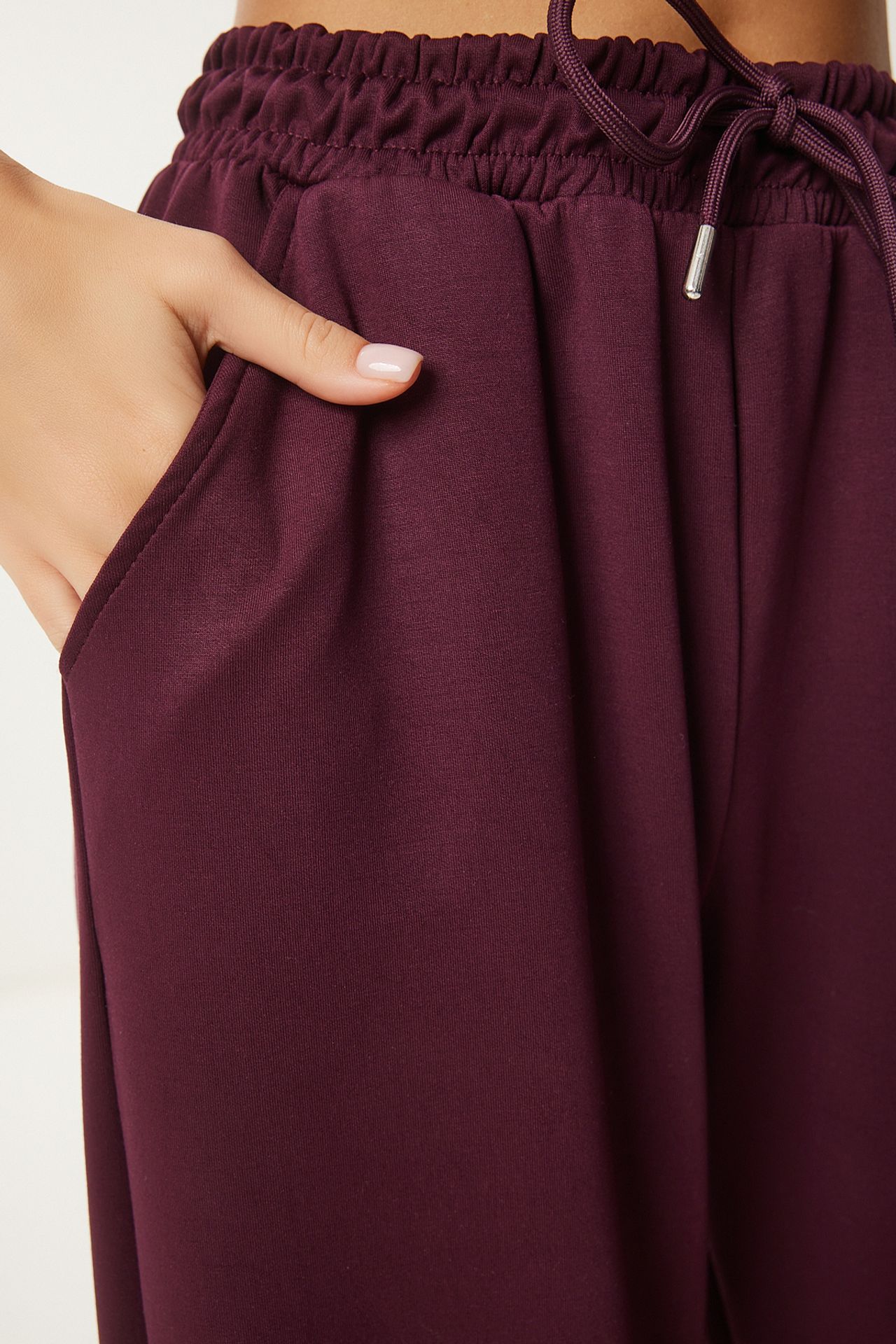 ISTANBUL Wide Leg Drawstring Waist Sweatpants 4