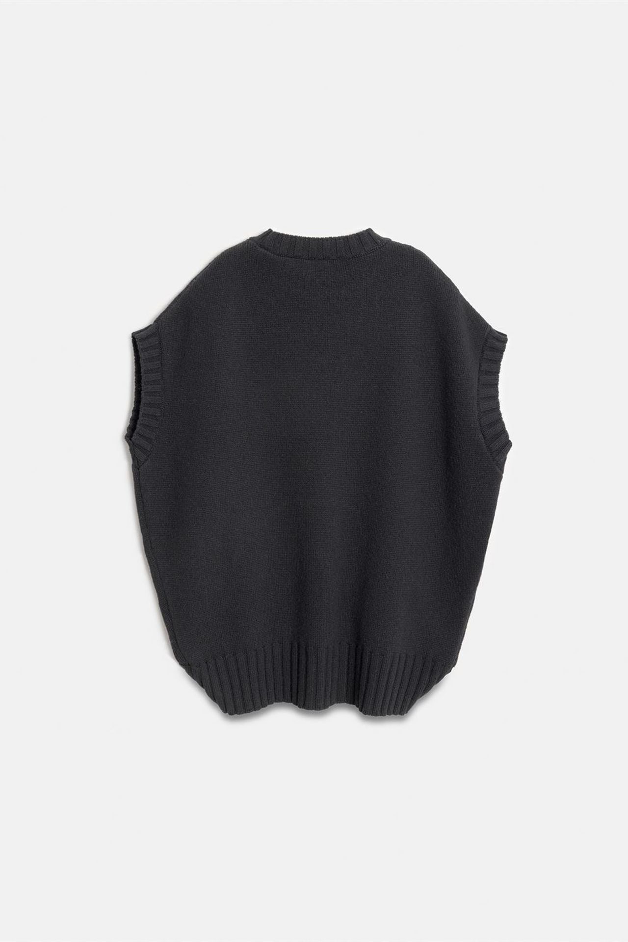 DILVIN Oversized Ribbed Knit Sweater Vest 7