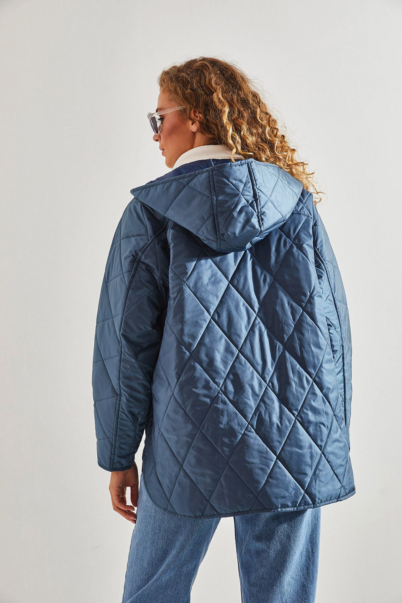 LUCCI Hooded Oversized Quilted Jacket