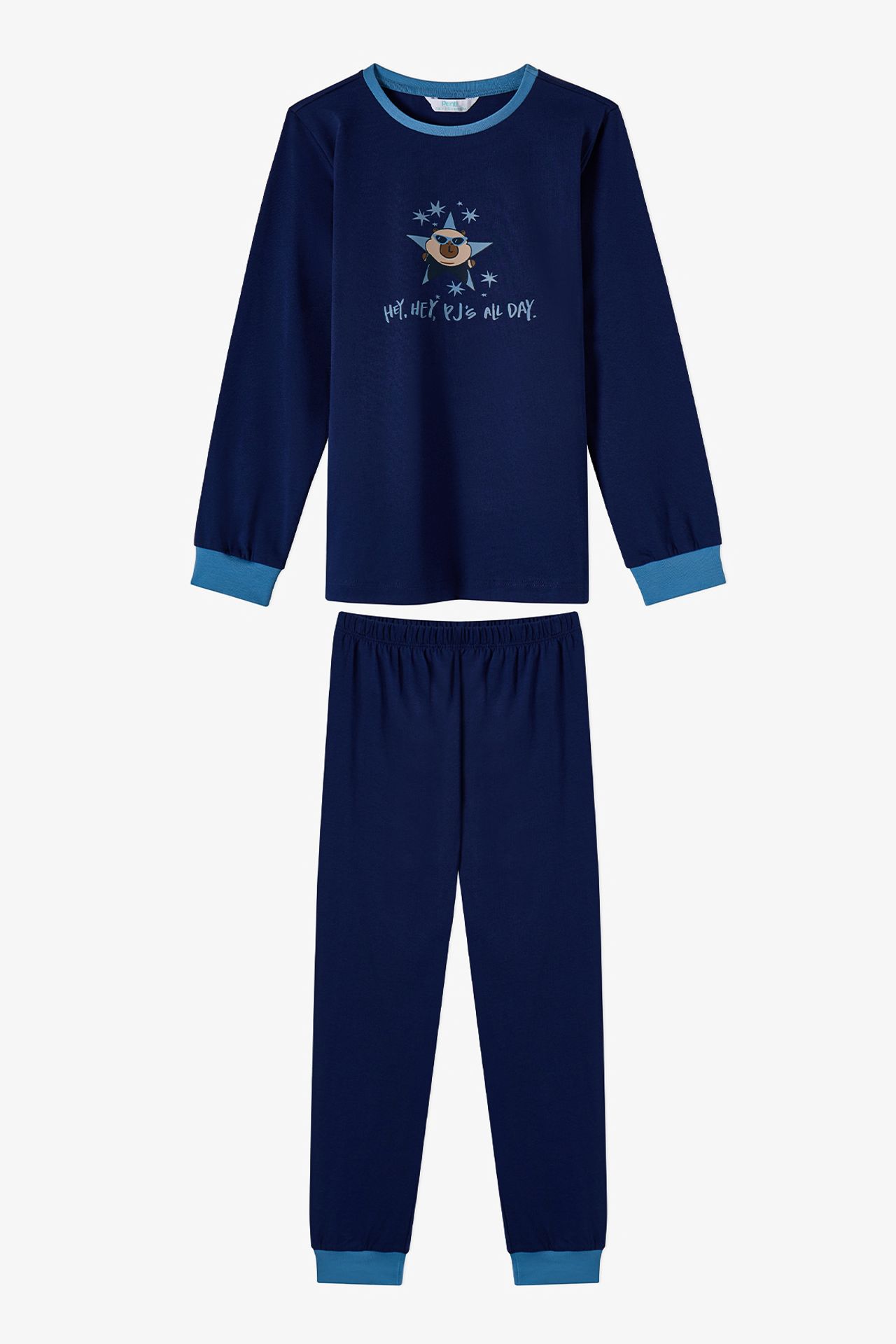 PENTI Boys' Rockstar Capy Cotton Long Sleeve Pajama Set 2