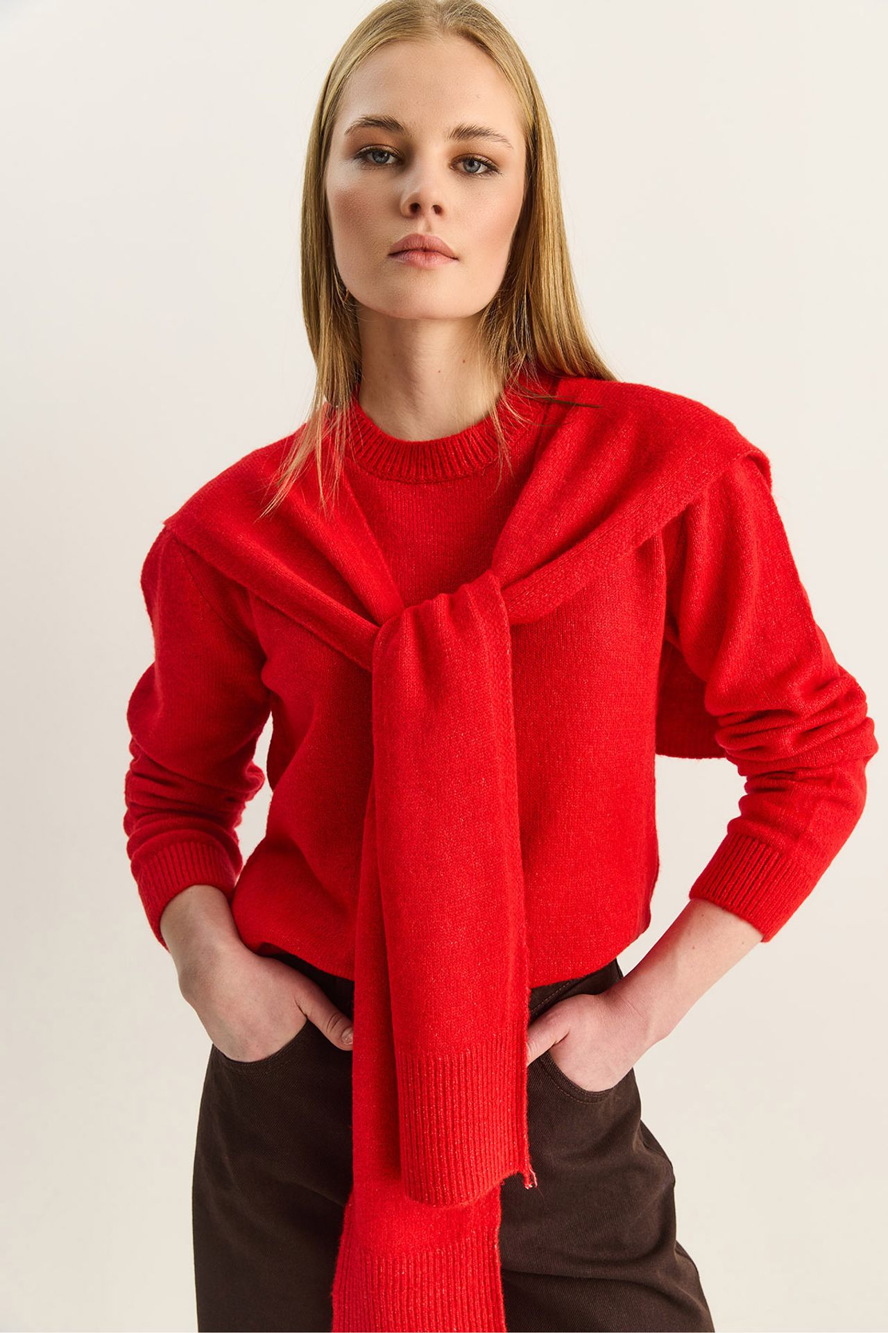 LUCCI Regular Fit Crew Neck Ribbed Sweater 5