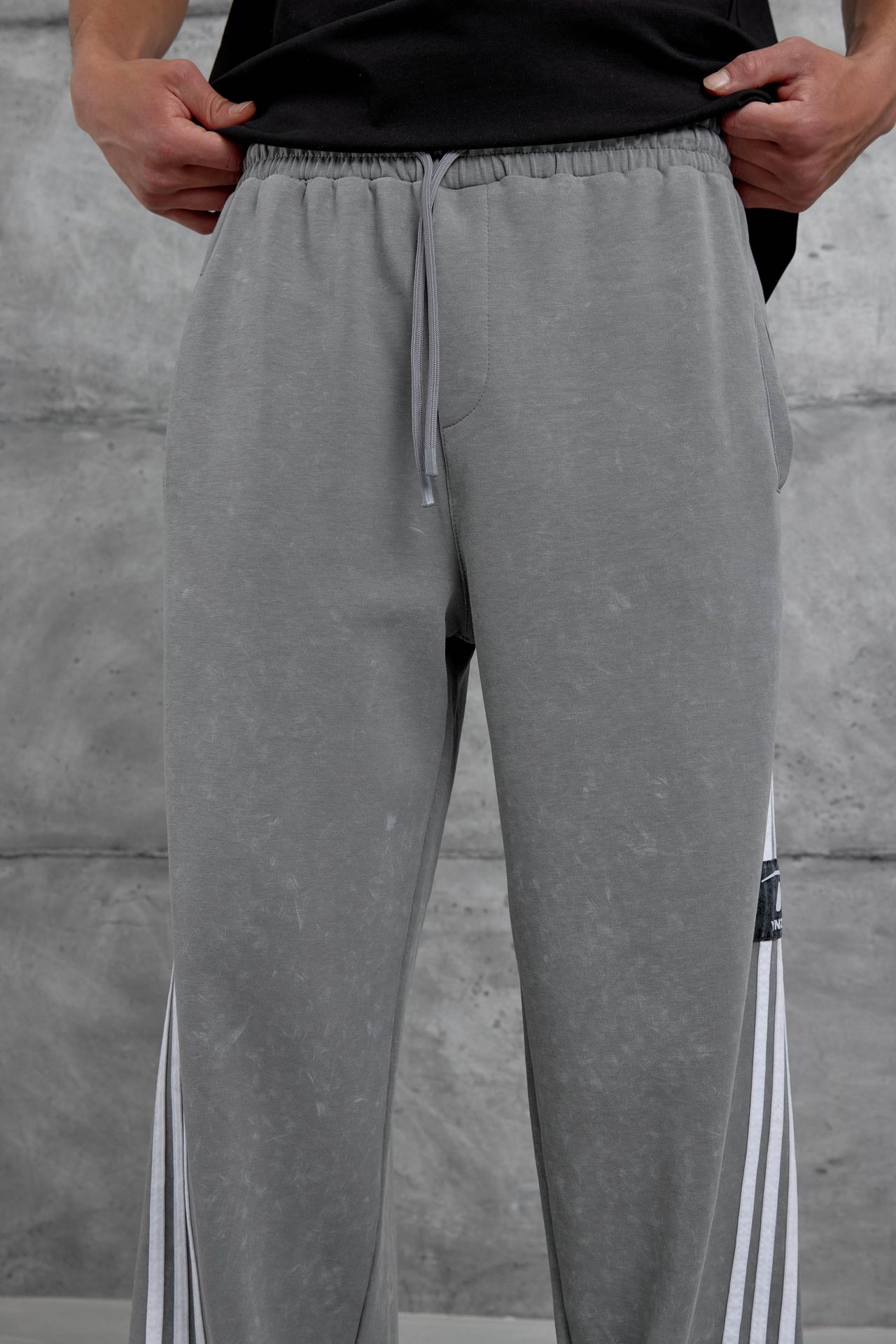 NOMARC Çizgili Geniş Paça Bağcıklı Jogger 5
