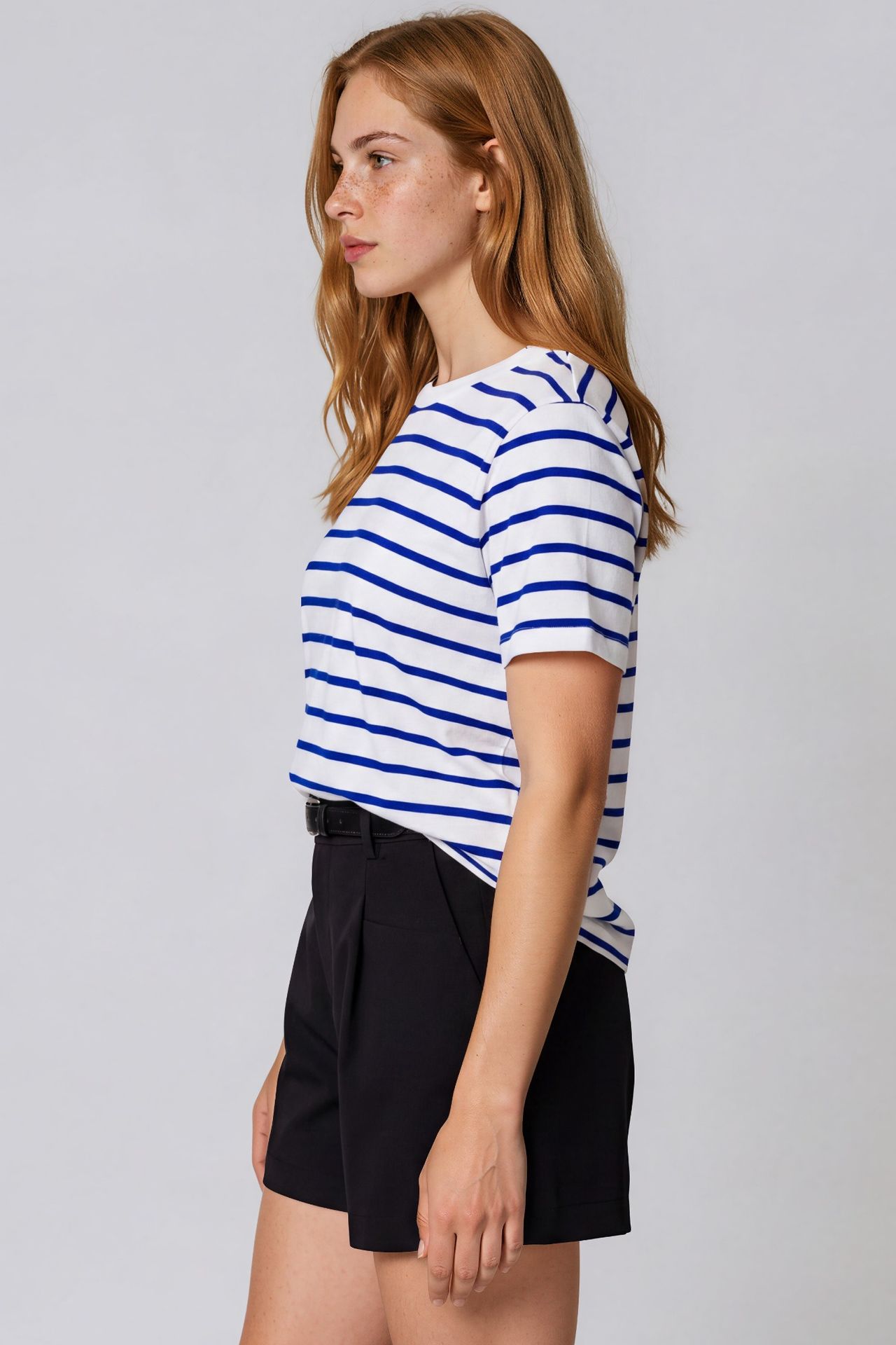 BUSEM Women's Striped Cotton Crew Neck T-Shirt 3