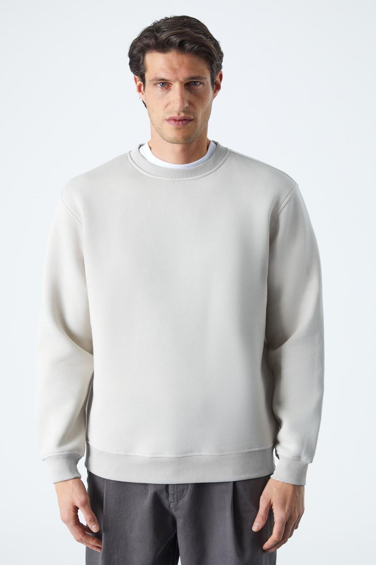 GRIMELANGE Bisiklet Yaka Nervürlü Sweatshirt 3