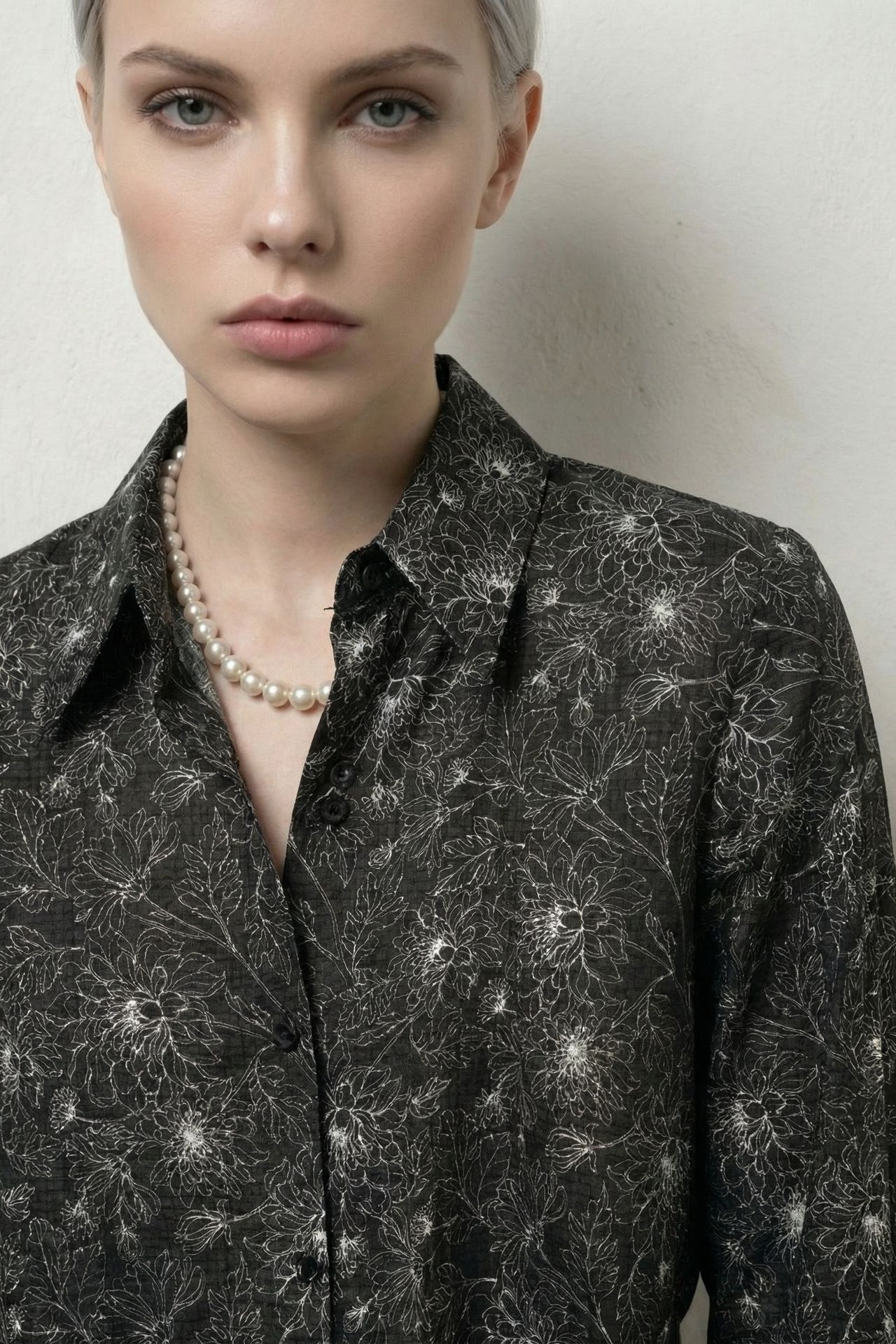 MY FASHION Abstract Print Button-Up Shirt 3