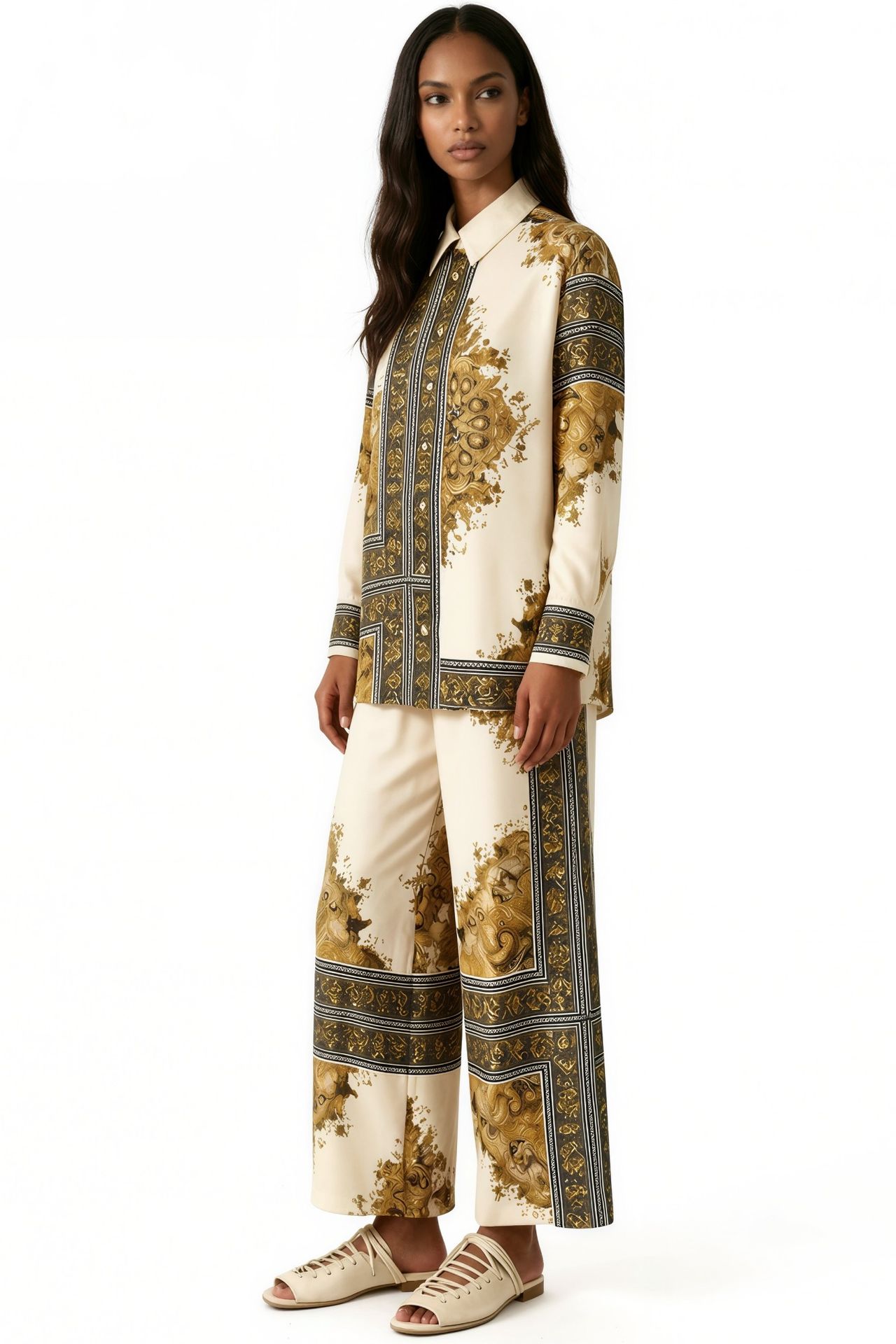 MSN Abstract Shirt Collar Co-ord Set 2