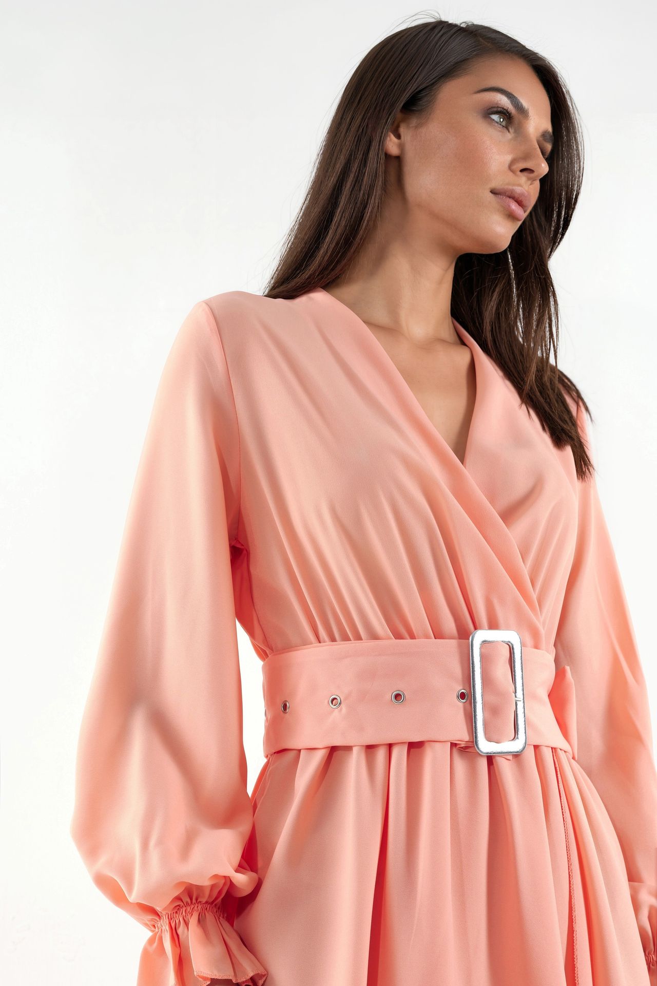 MSN Belted Wrap Midi Dress 4