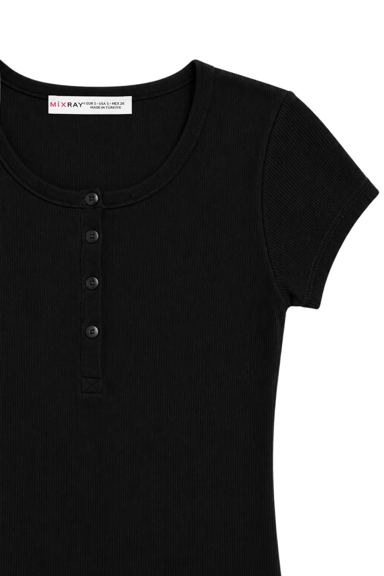 Mixray Fitted Cotton Button Tank Top 2