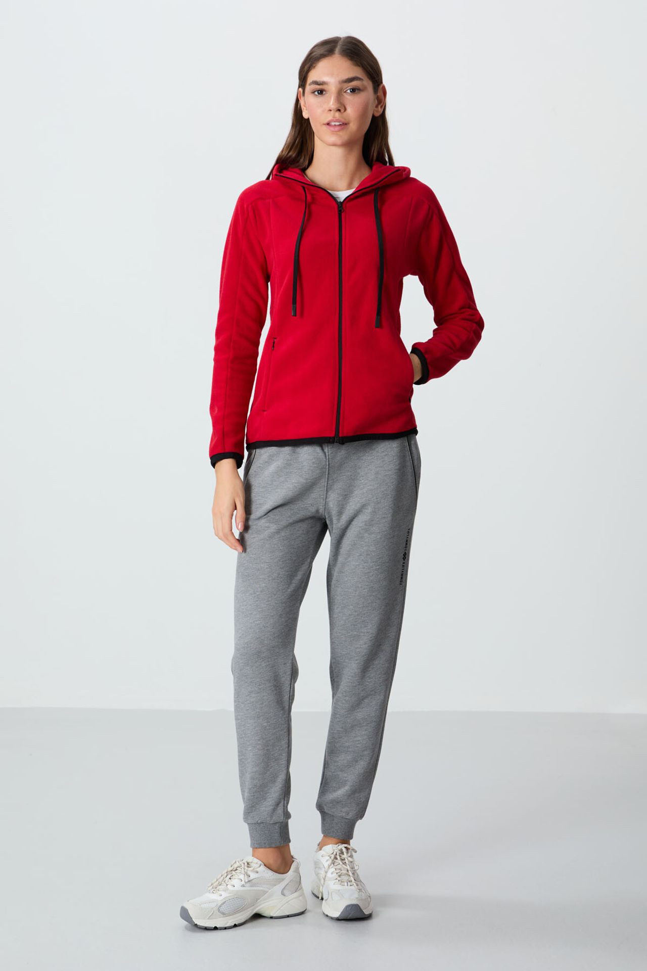 TOMMY Women's Plush Zip-up Hooded Sweatshirt 4