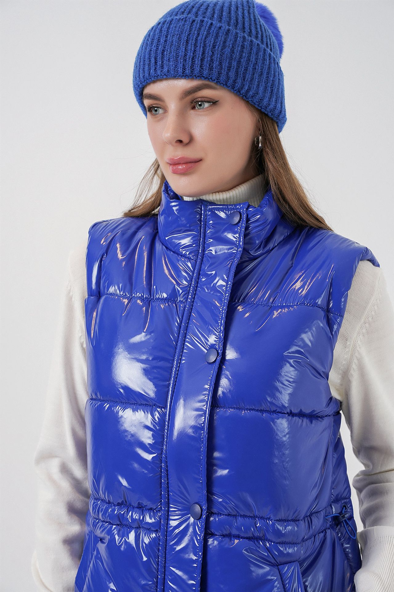 BDART Shiny Zippered Puffer Vest 6