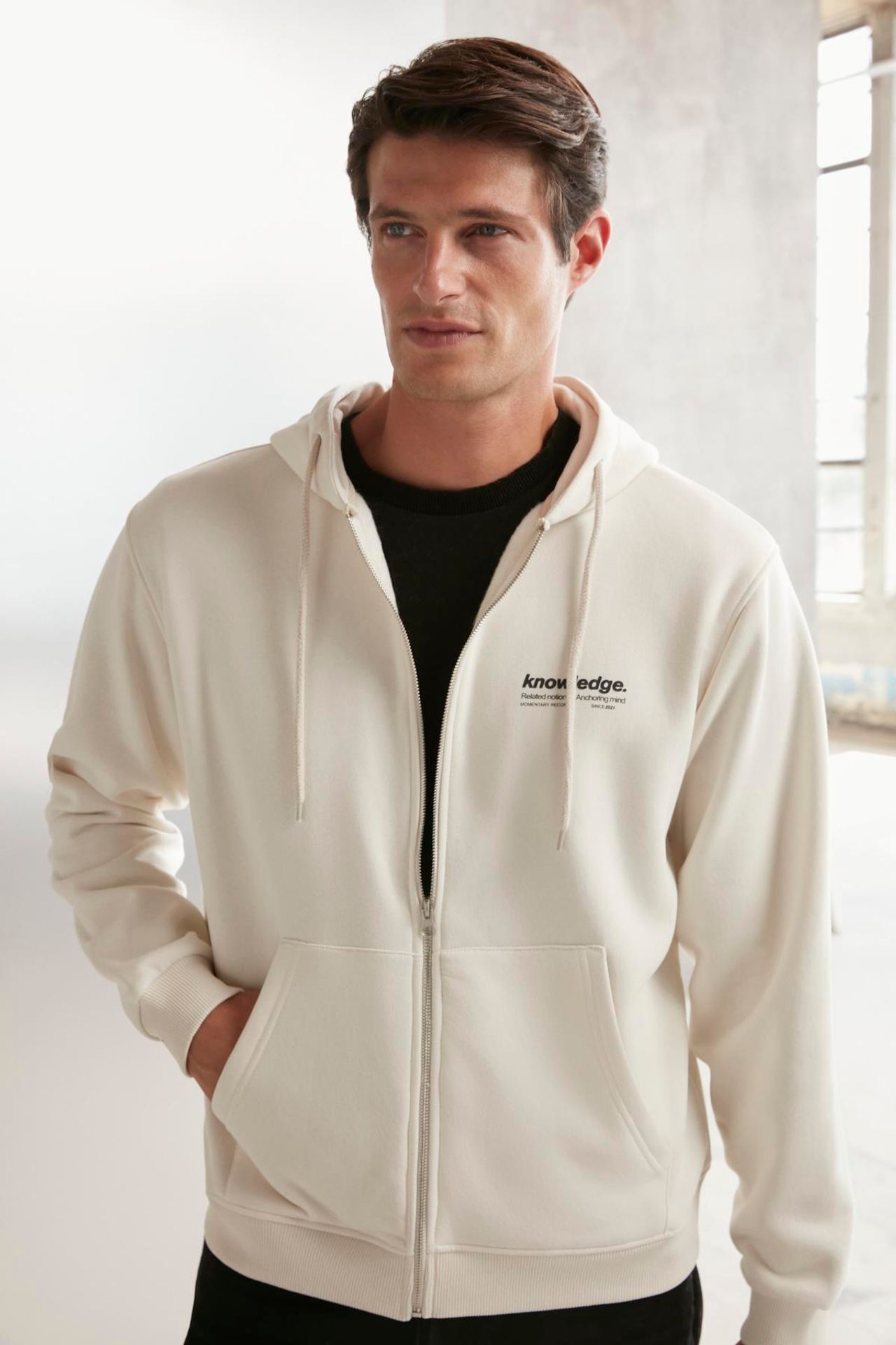 GRIMELANGE Kapüşonlu Logolu Fermuarlı Sweatshirt 3