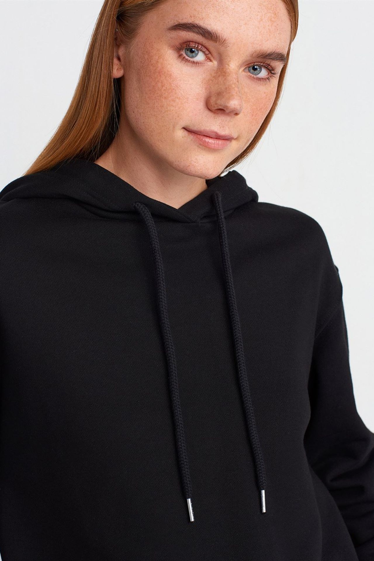 DILVIN Oversized Cotton Zip-Front Hooded Sweatshirt 4