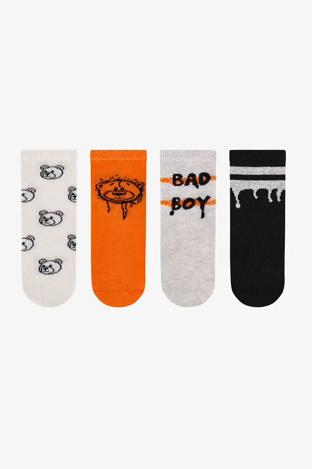PENTI Boys' Rebel Bears Bear Pattern 2-Pack Crew Socks