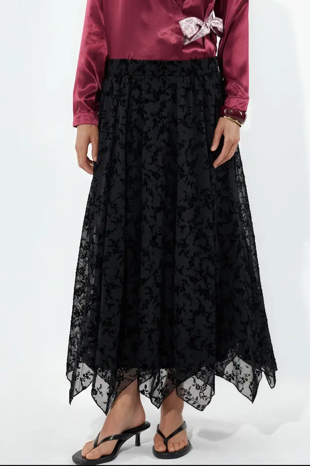 BDART High Waist Floral A-Line Maxi Skirt