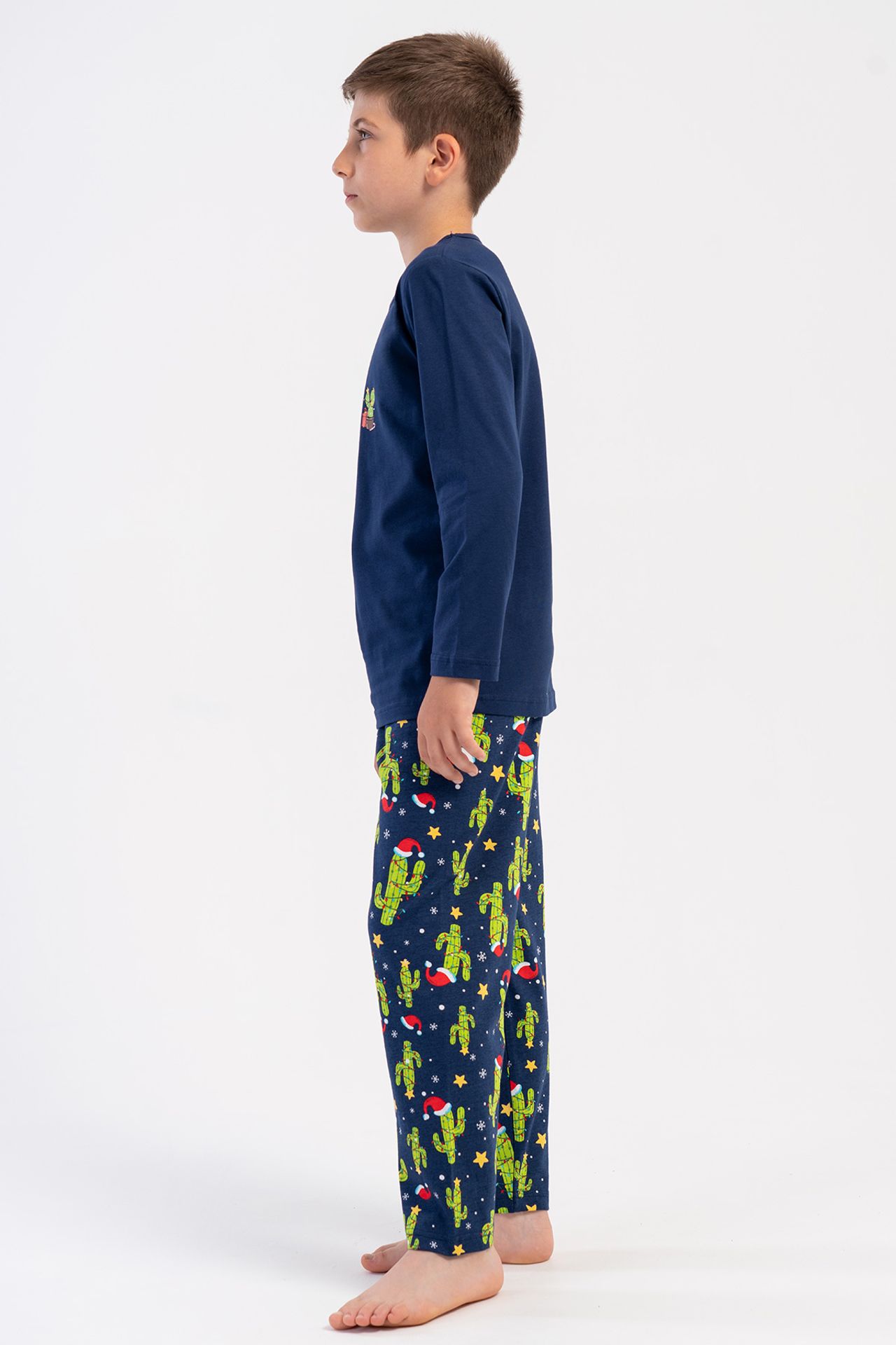 YAKE Uzun Kollu İki Parçalı Pijama Takımı 2