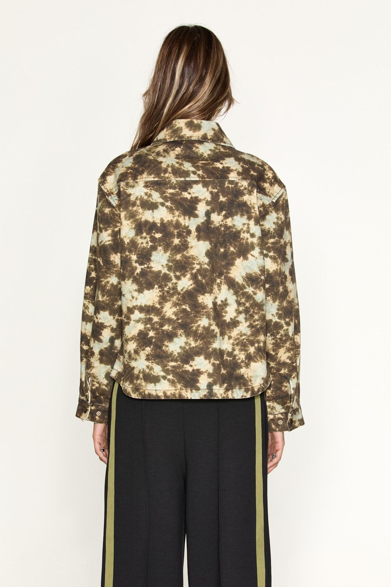 GRIMELANGE Tie-Dye Shirt Collar Snap Jacket 4