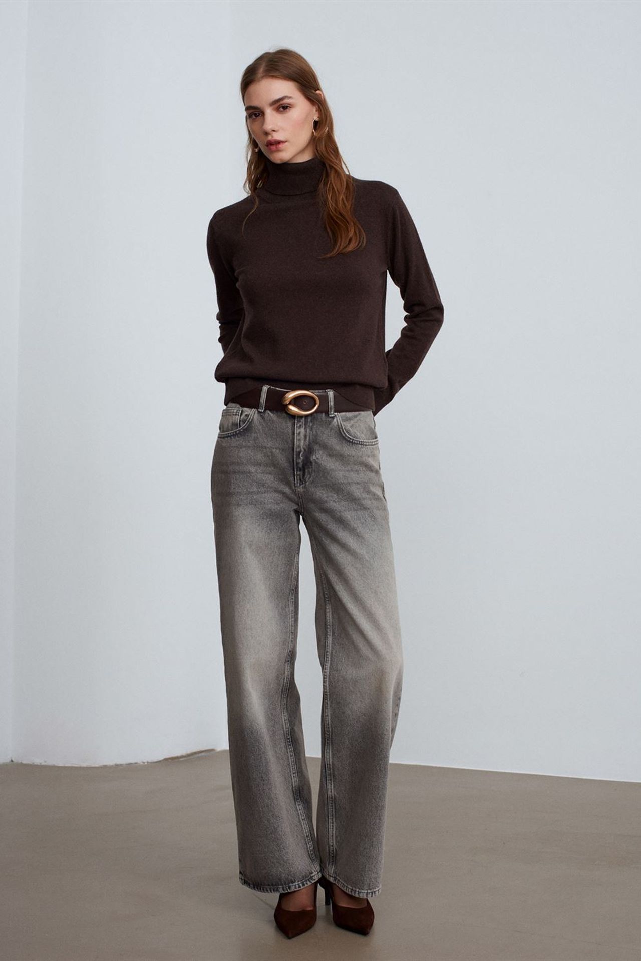 DILVIN Women's Cashmere Turtleneck Sweater 5