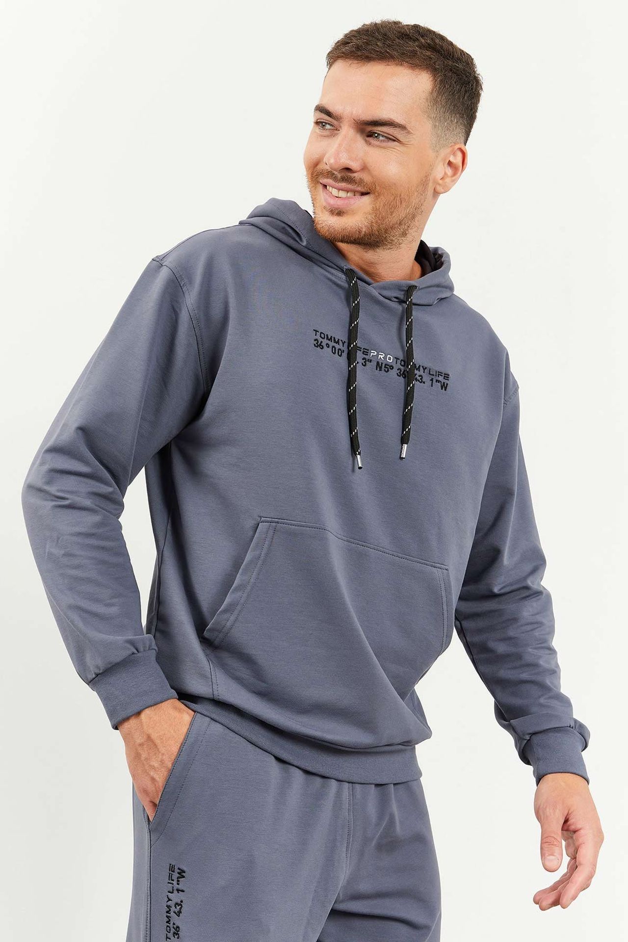 TOMMY Oversized Hooded Sweatshirt And Pants Set 2