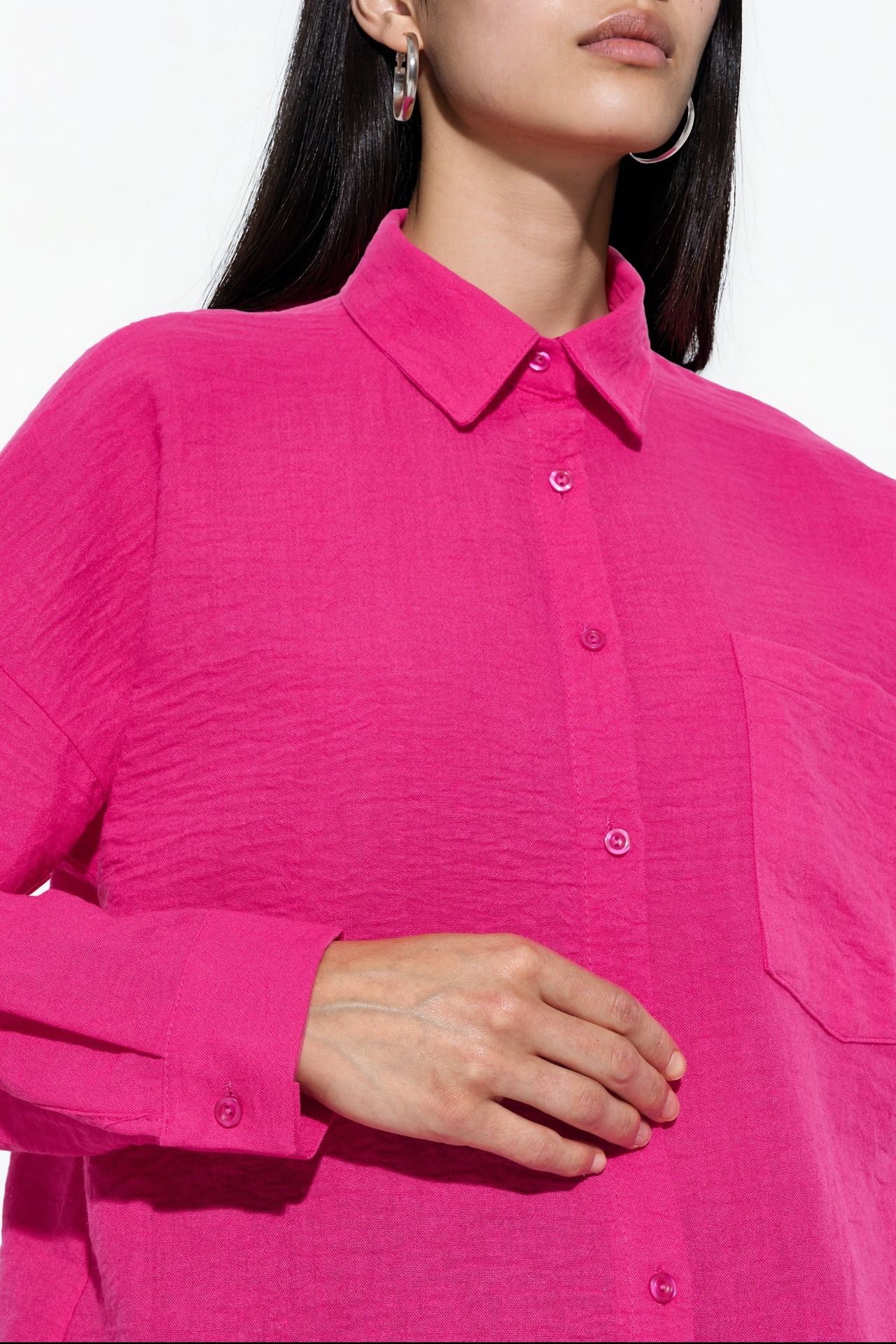BDART Linen Blended Shirt with Button Closure 4