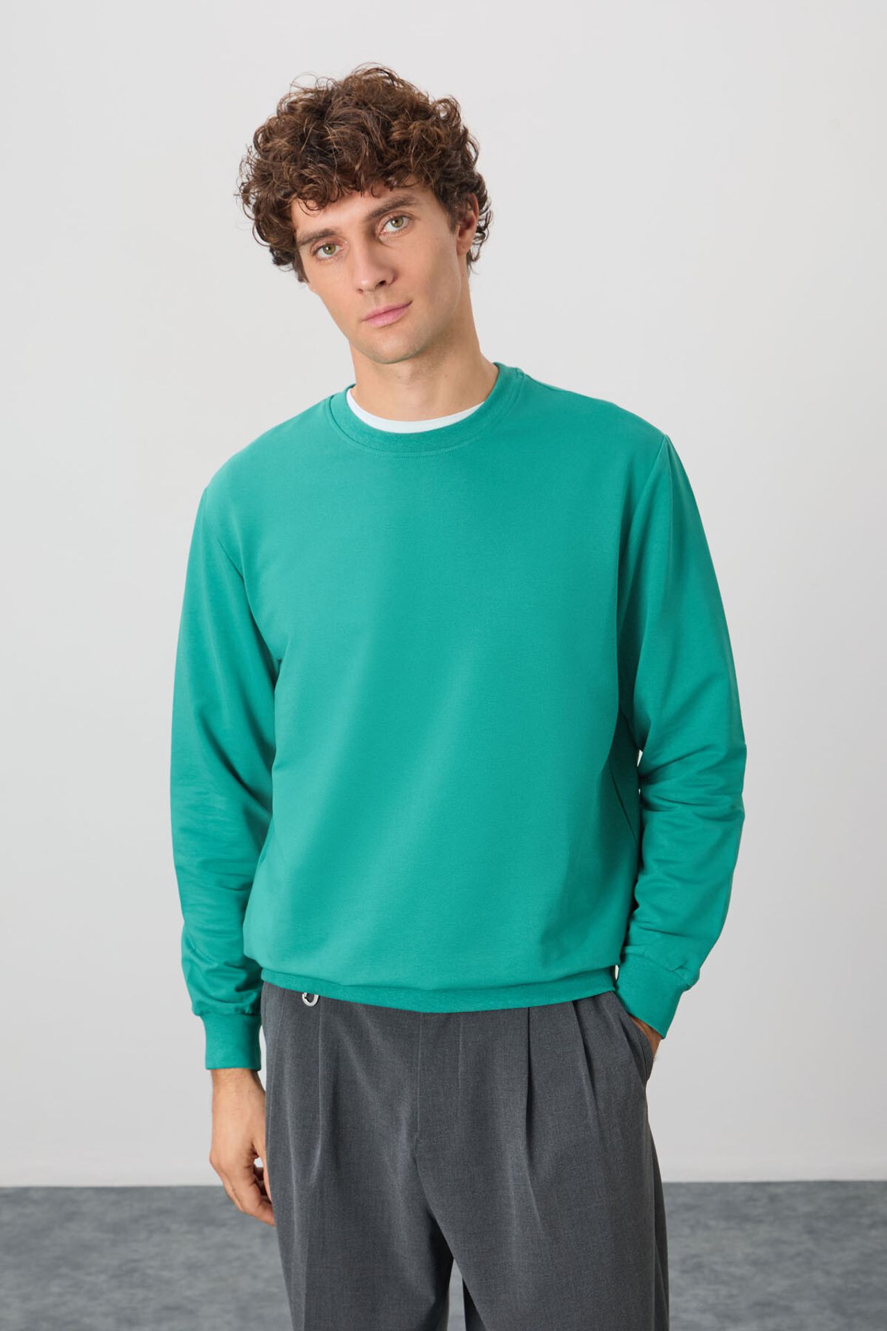 TOMMY Men's Plain Crew Neck Sweatshirt 3