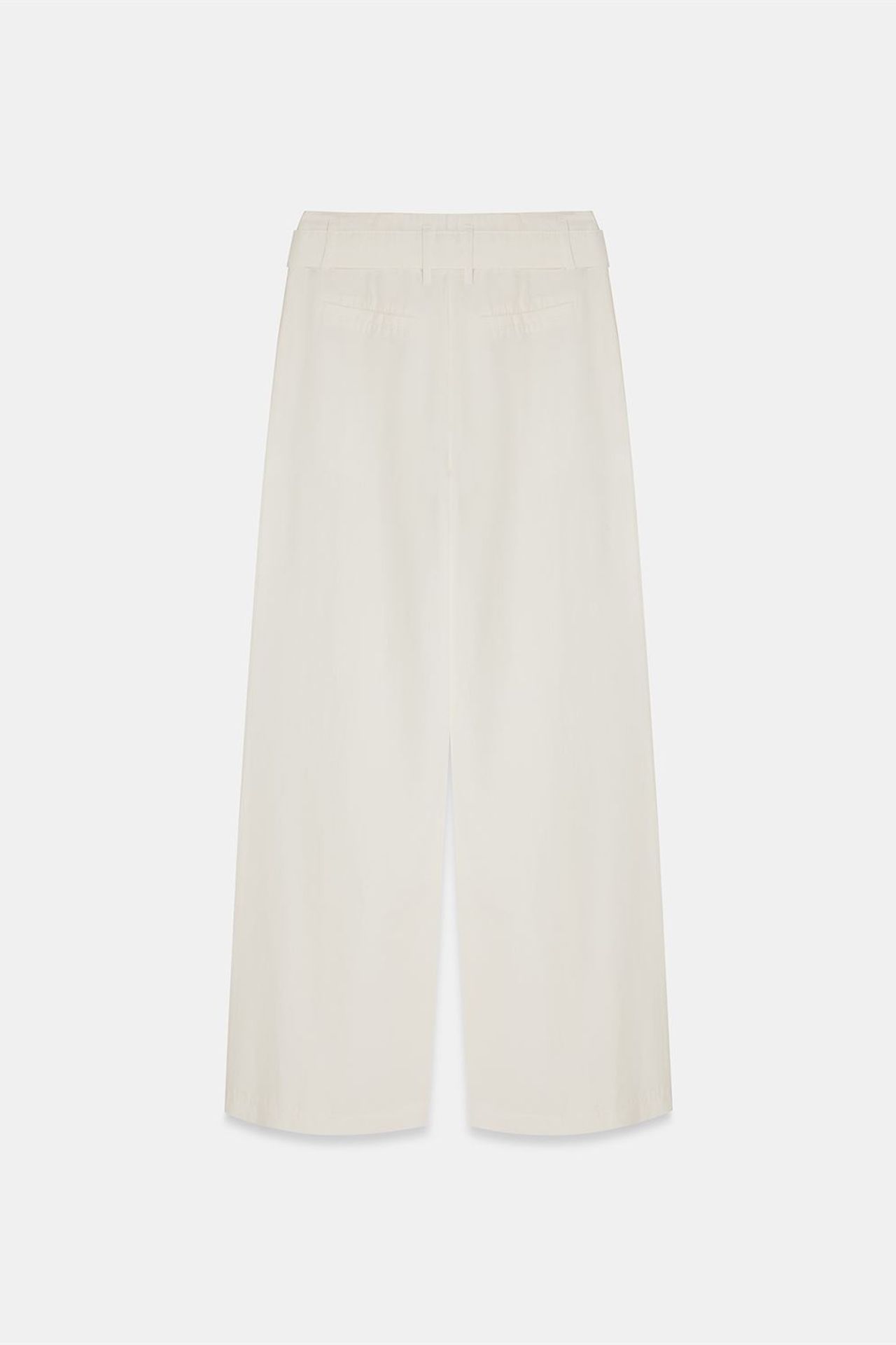 DILVIN Belted Wide-Leg Linen Blend Trousers 7