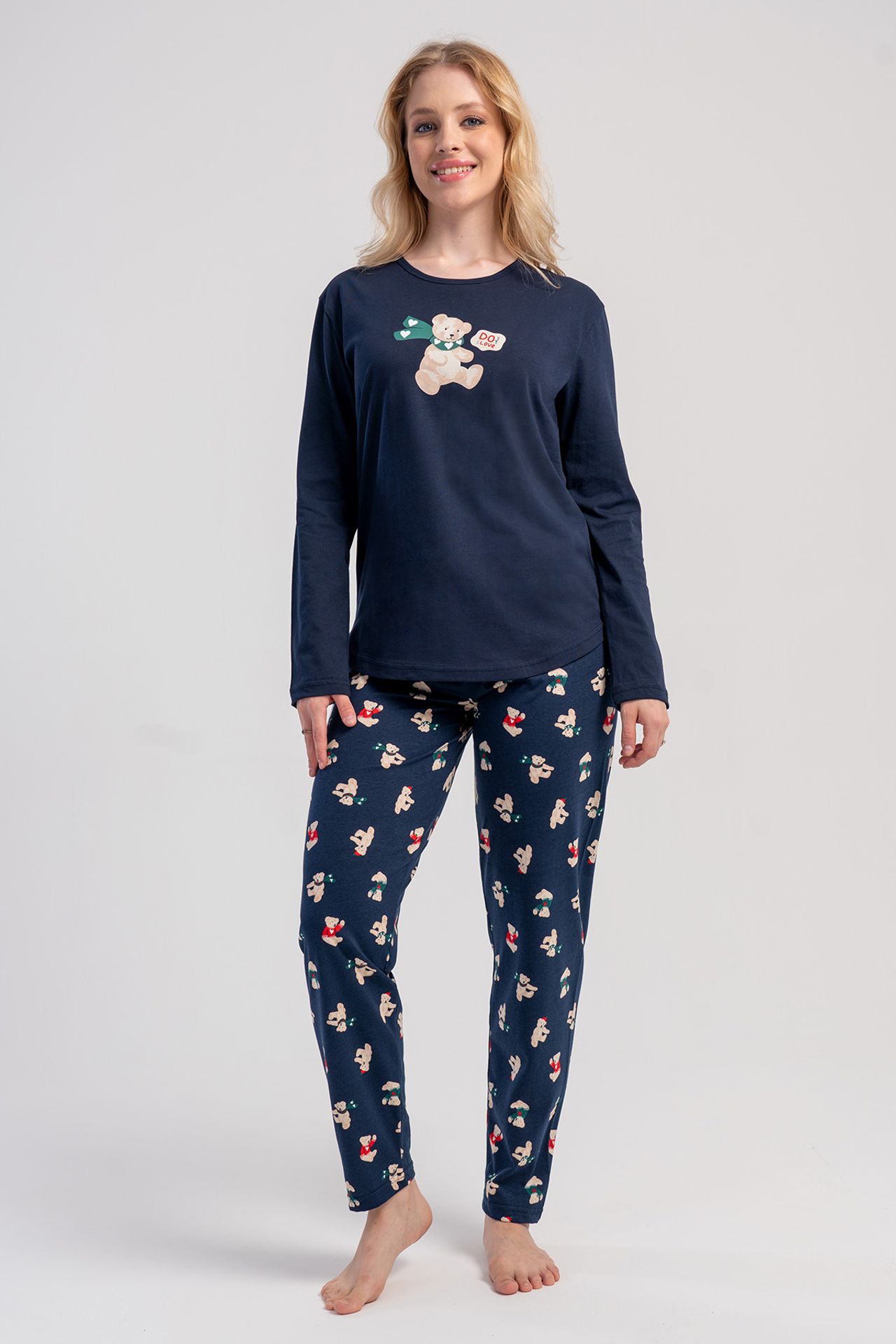 YAKE Baskılı 2 Parçalı Pijama Takımı 1
