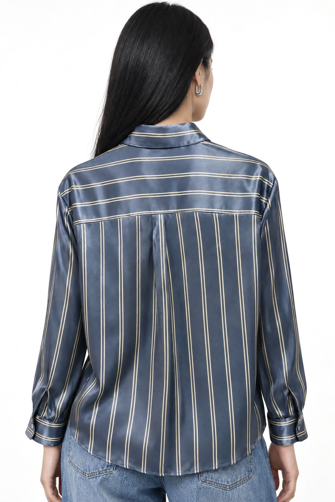 MIXRAY Women's Striped Shirt 5