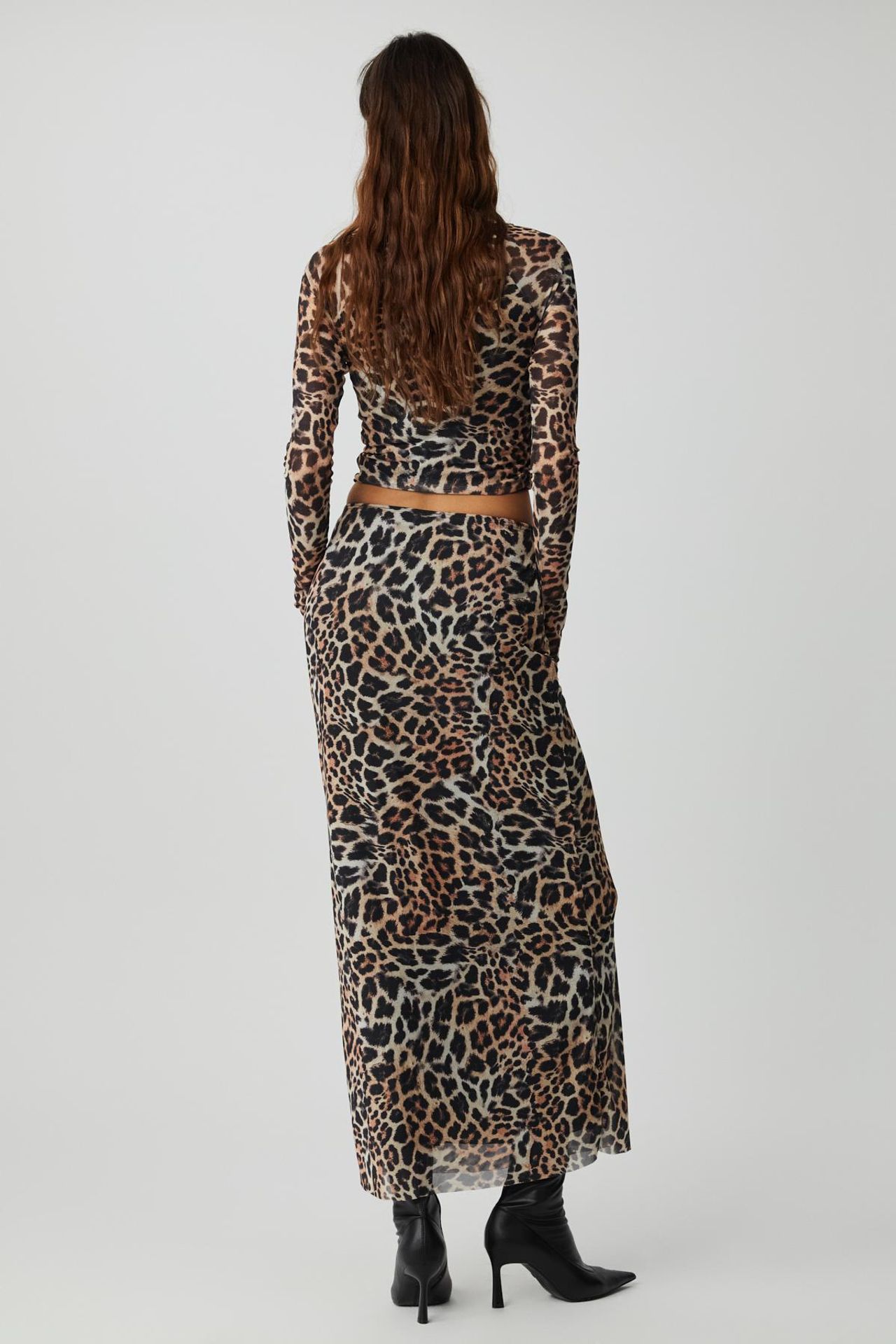 GRIMELANGE High Waist Leopard Maxi Skirt 5