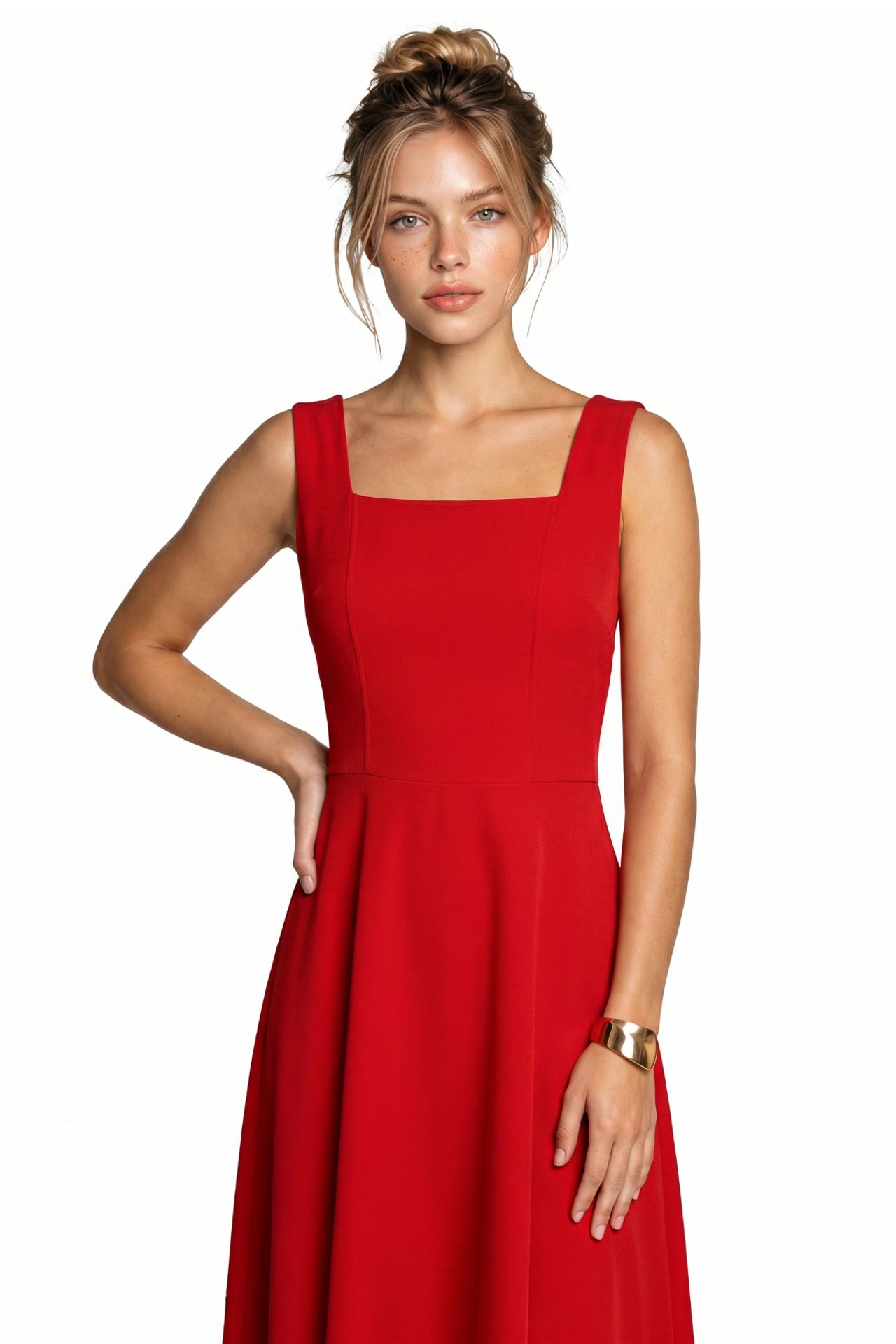 ISTANBUL Cotton Poplin A-Line Midi Dress 6