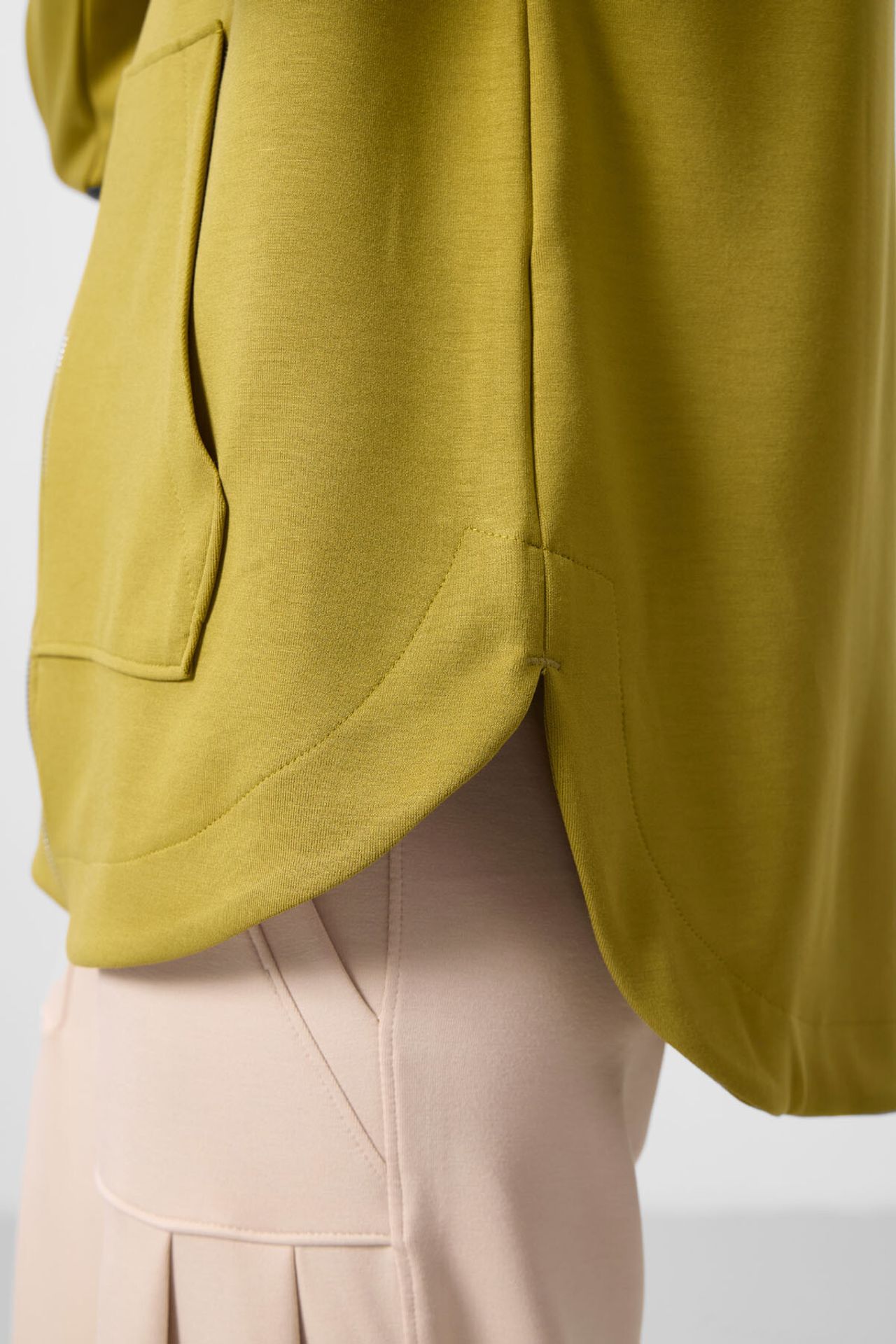 TOMMY Oversized Hooded Long Zip-front Tunic Hoodie 4