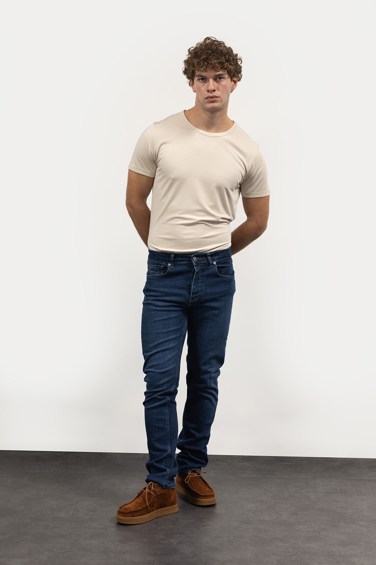 GIESTO Slim Fit Mid Waist Denim Jeans 1