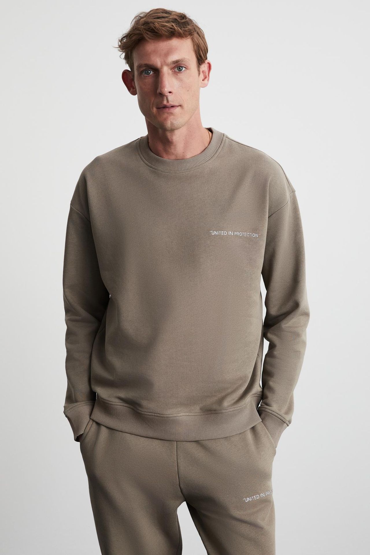 GRIMELANGE Bol Kesim Bisiklet Yaka Sweatshirt 1