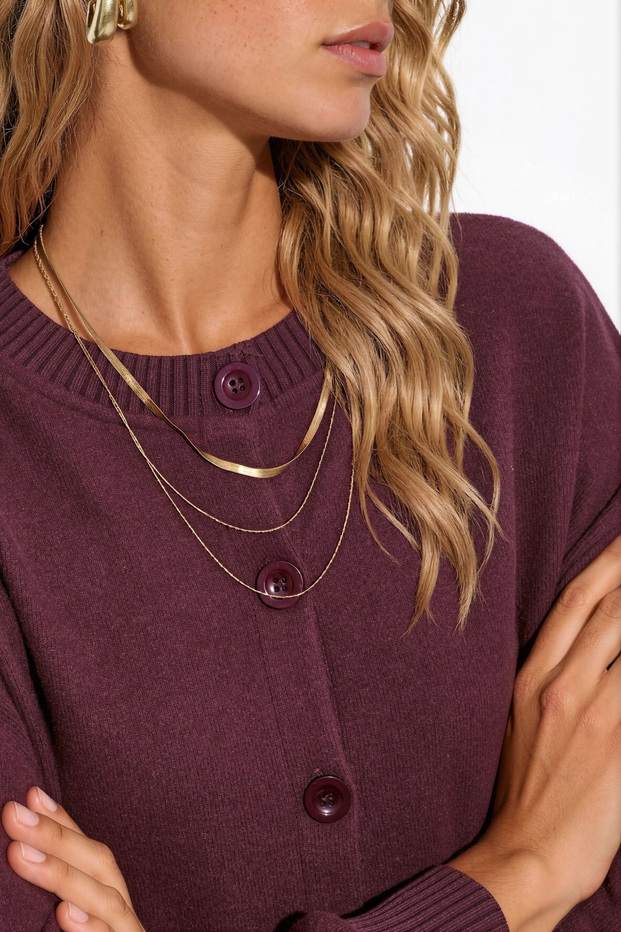 BUSEM Crop Ribbed Button Cardigan 4