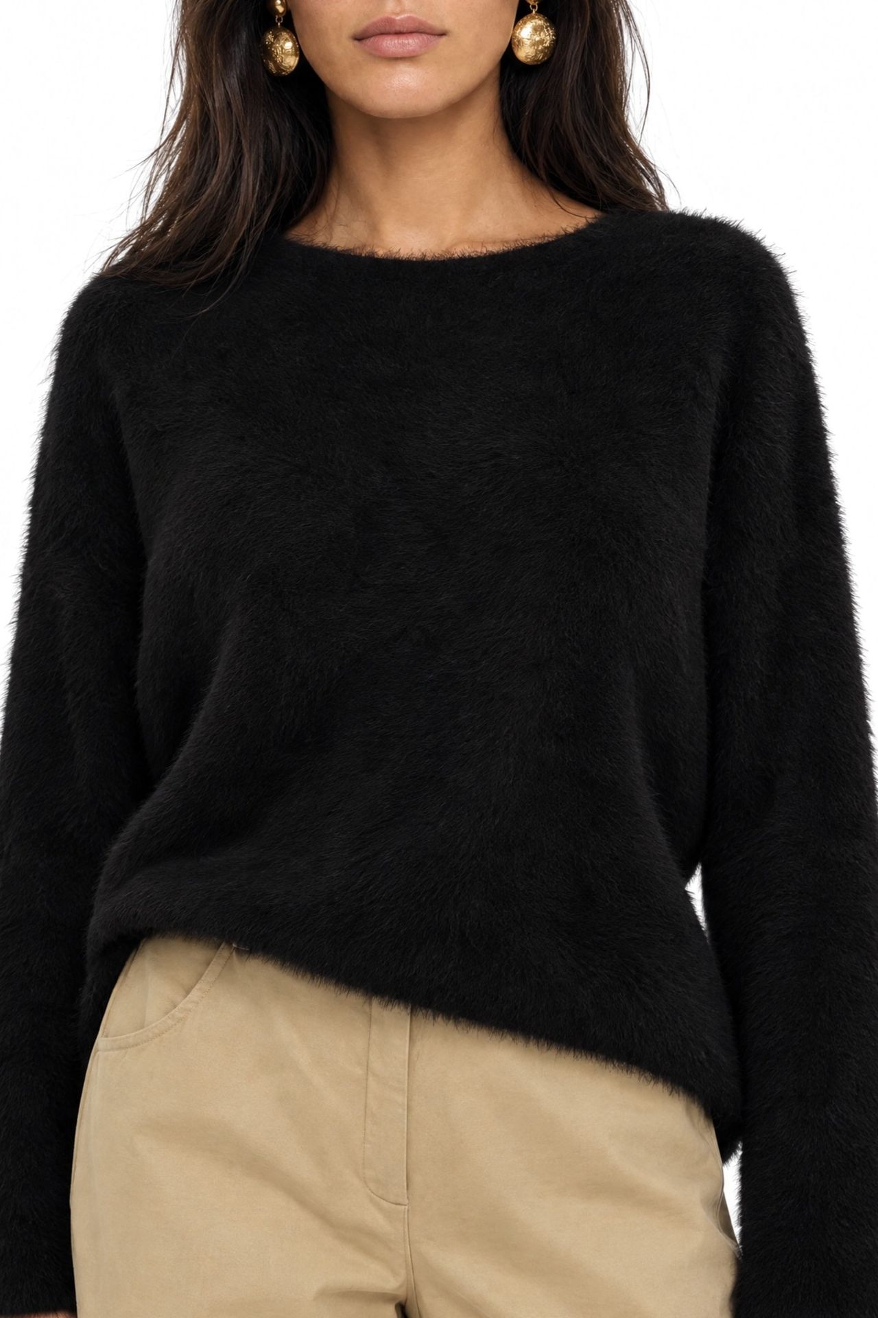MIXRAY Asymmetrical Collar Knit Sweater 3