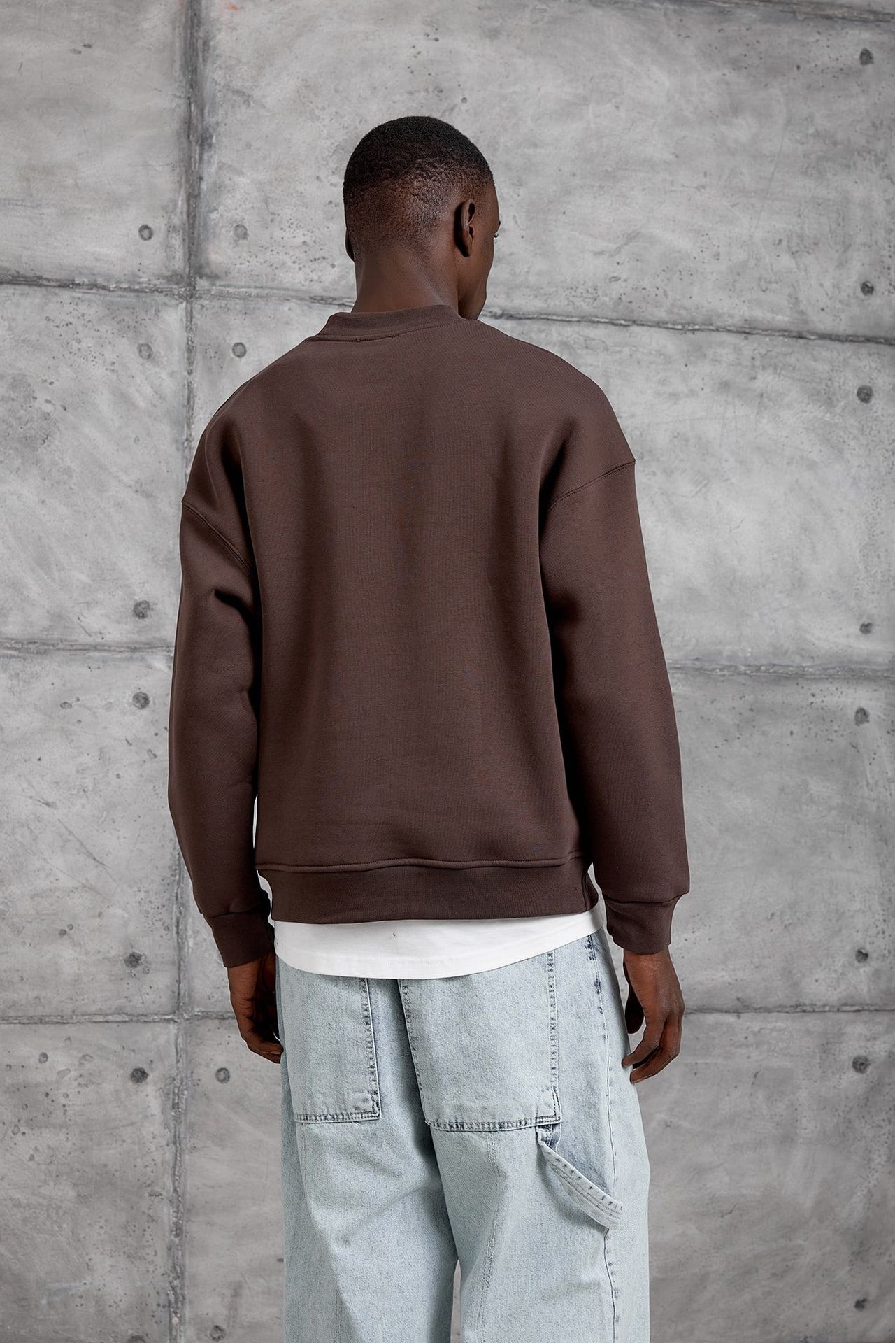 NOMARC Baskılı Geniş Kesim Bisiklet Yaka Sweatshirt 5
