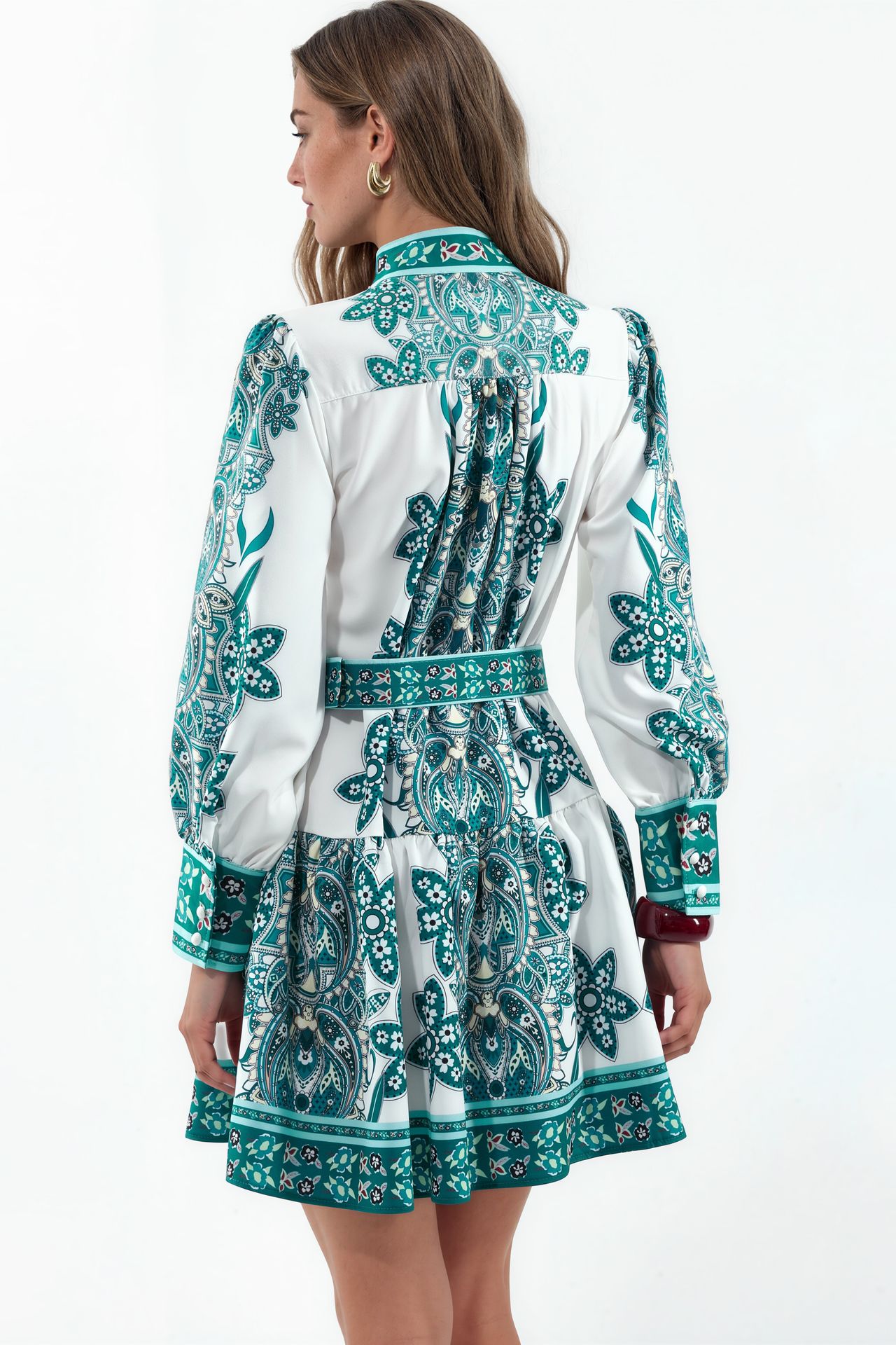 MSN Printed Belted Mini Dress 3