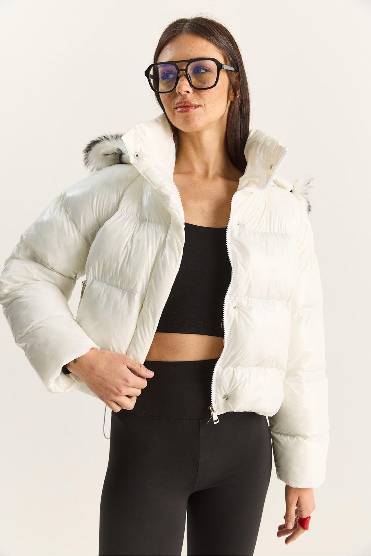 LUCCI Hooded Puffer Down Coat