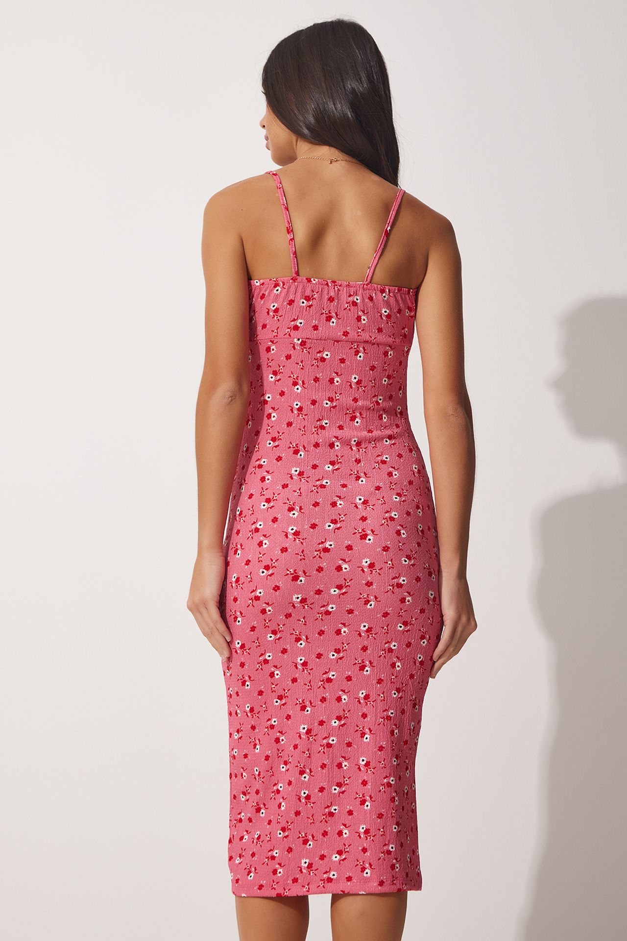 ISTANBUL Floral Bodycon Midi Dress with Slit 4
