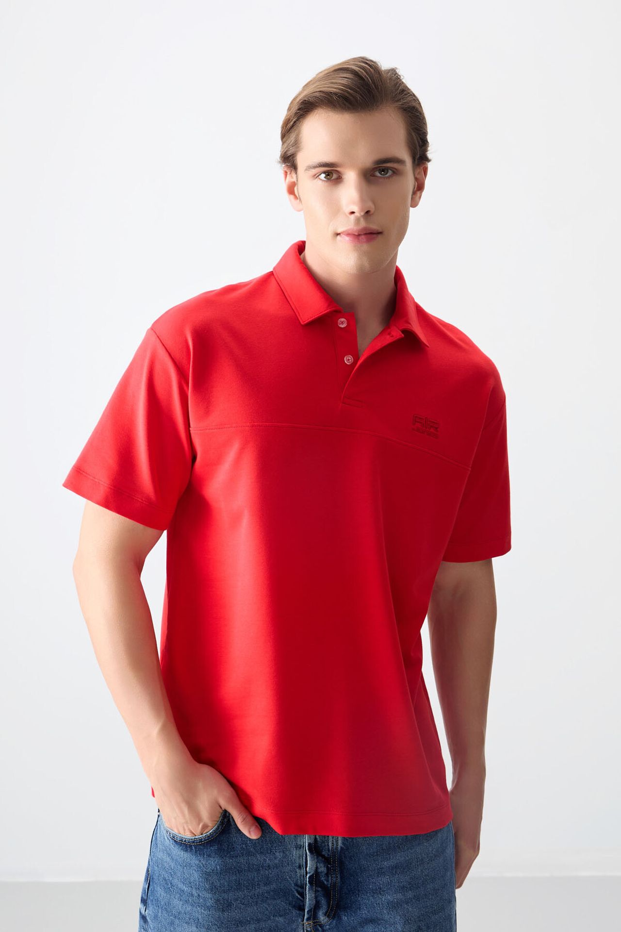 TOMMY Oversized Polo Collar T-Shirt 1