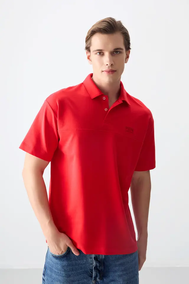 TOMMY Oversized Polo Collar T-Shirt