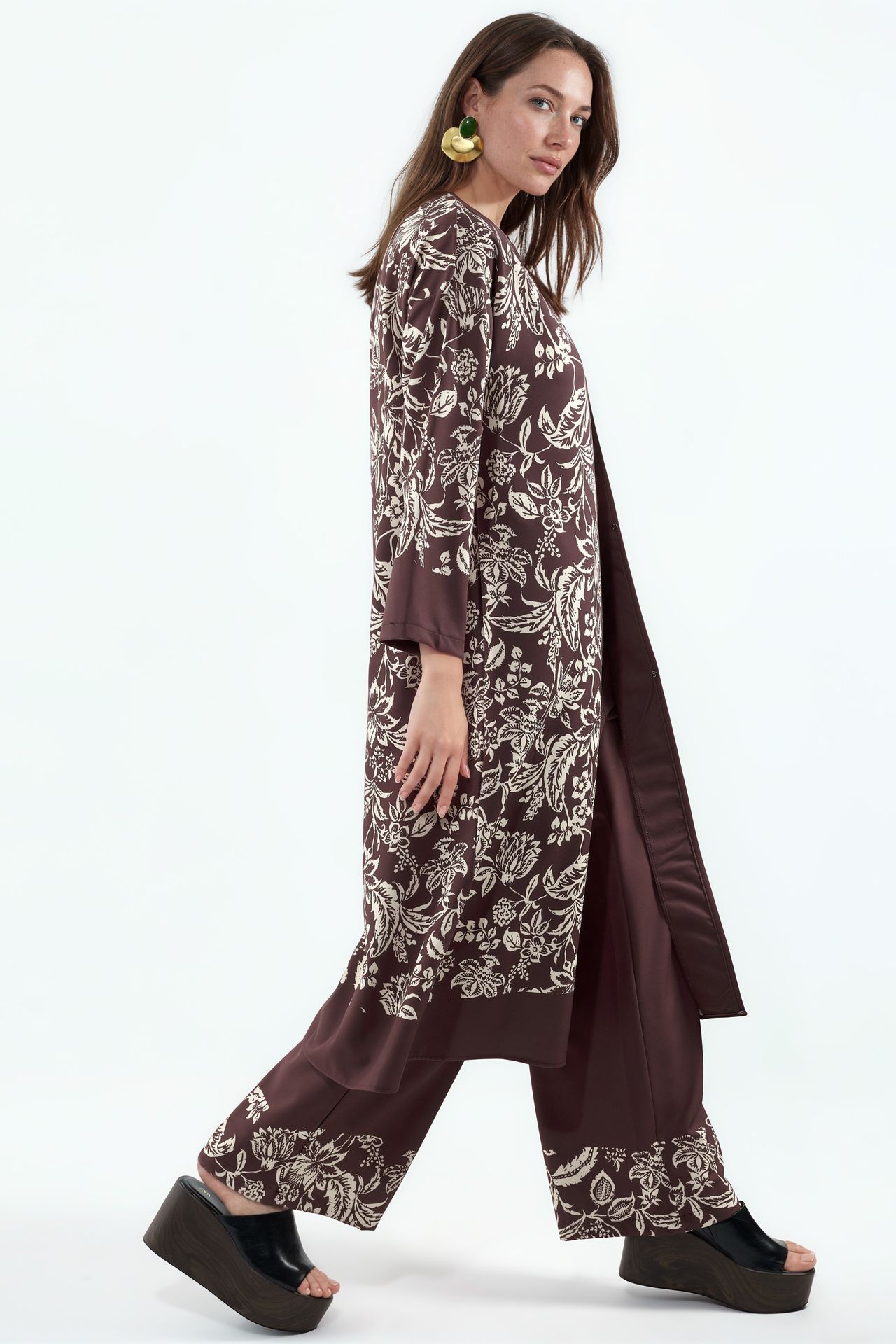 MSN Floral Tunic And Wide-Leg Pants Set 2