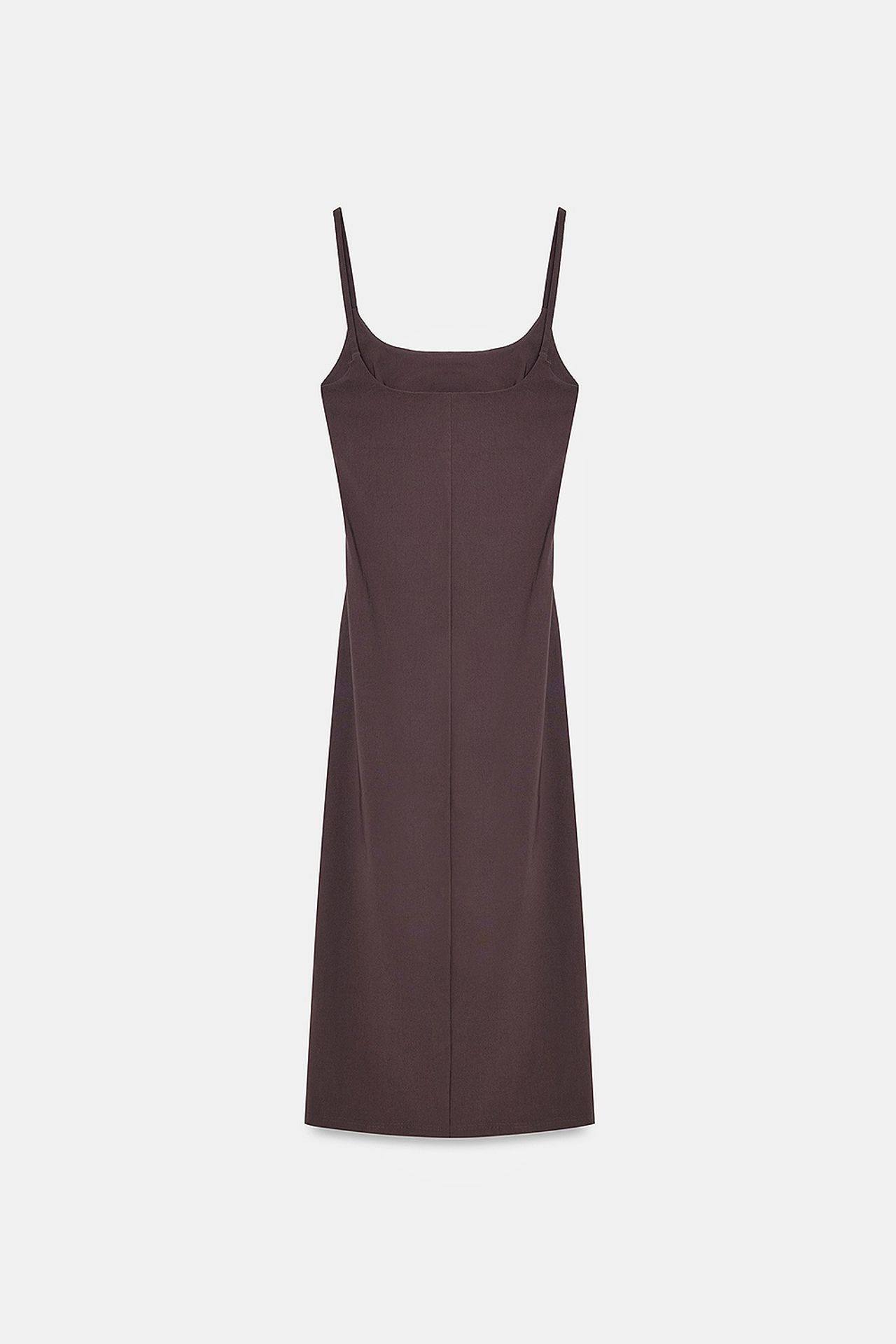 DILVIN Kadın Kolsuz Bodycon Midi Elbise 6