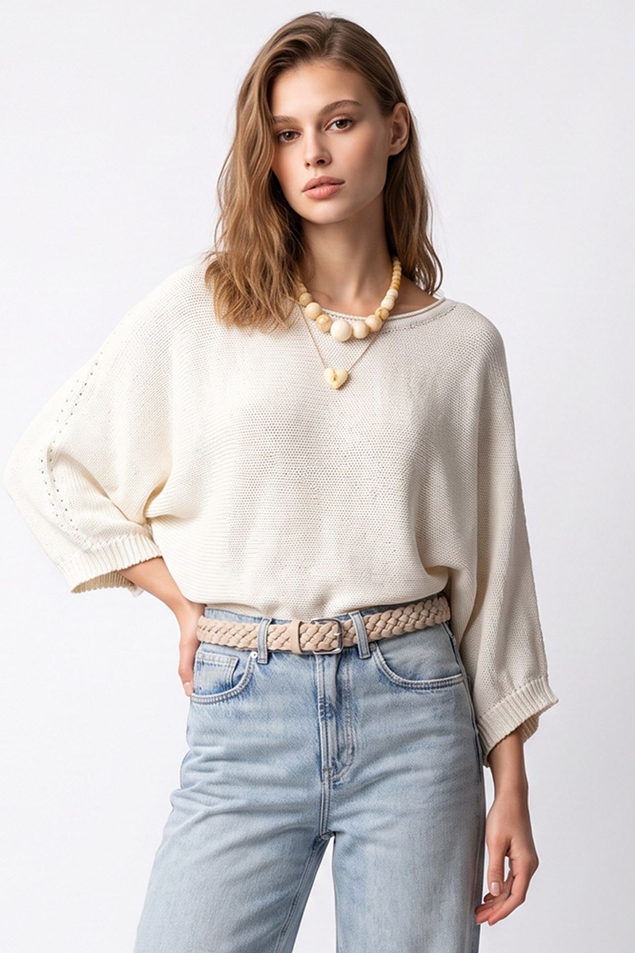MIXRAY Women's Cotton-Blend Sweater 4