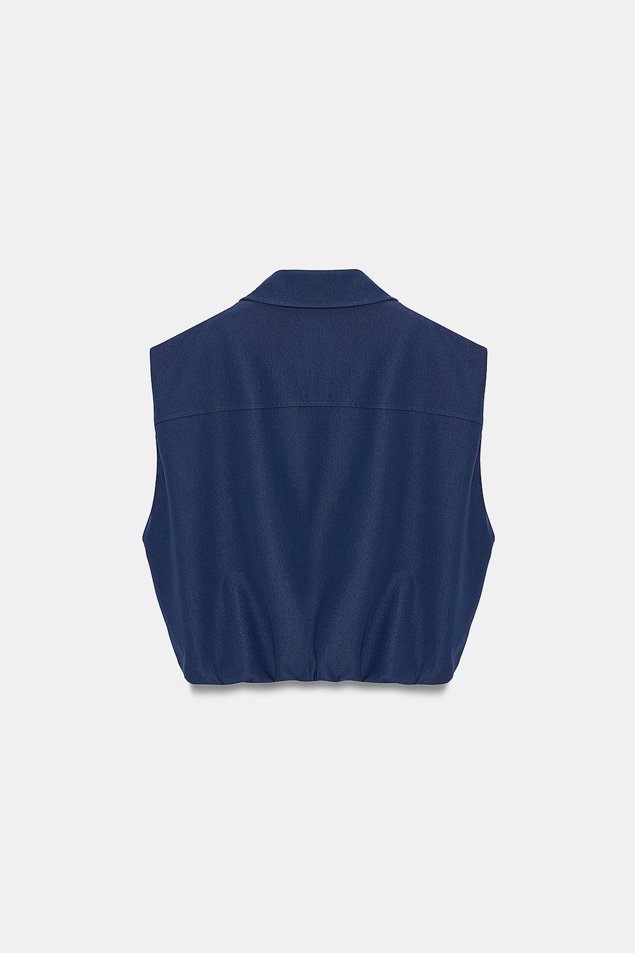 DILVIN Women's Cropped Sleeveless Shirt With Zip 6