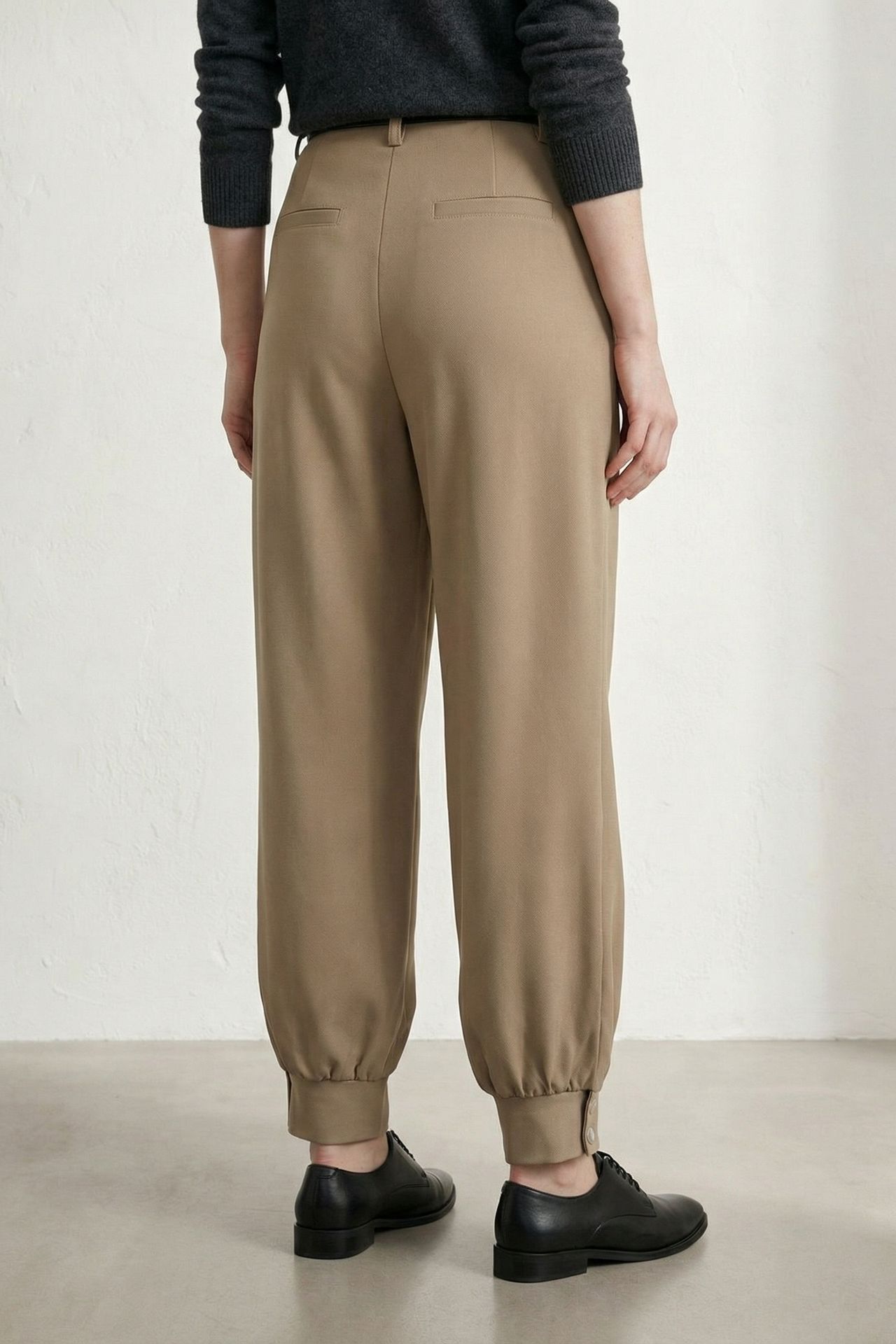 MY FASHION Belted Buttoned Leg Tailored Trousers 5