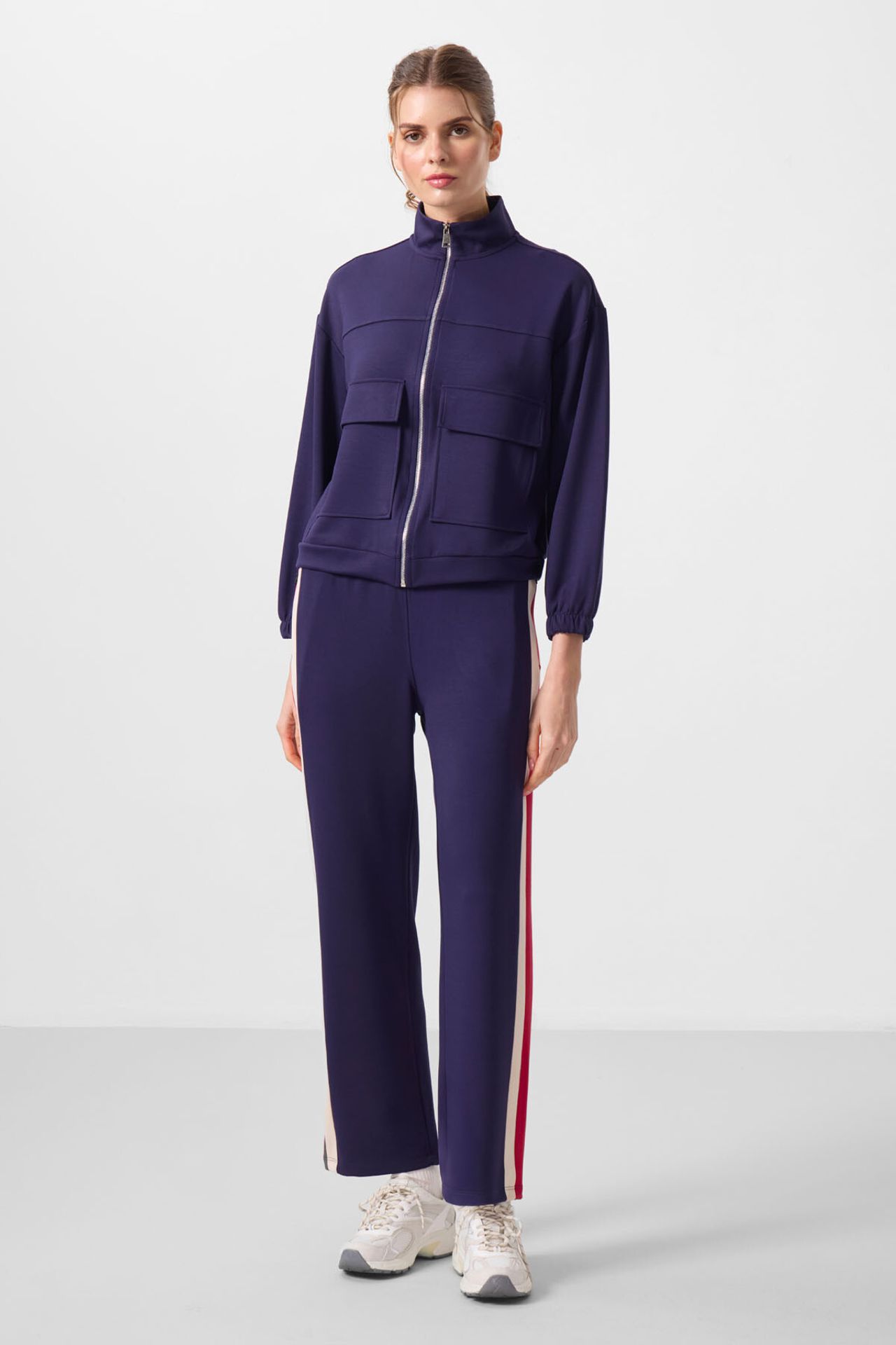 TOMMY Oversized Cropped Zip-neck Knit Top 4