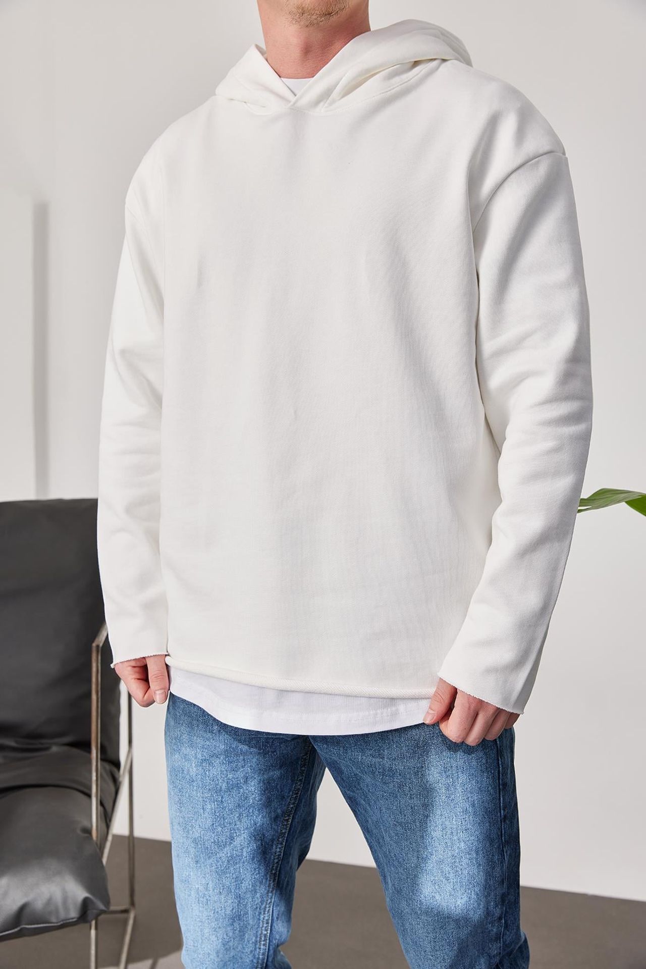 NOMARC Rahat Kapüşonlu Uzun Kollu Sweatshirt 4