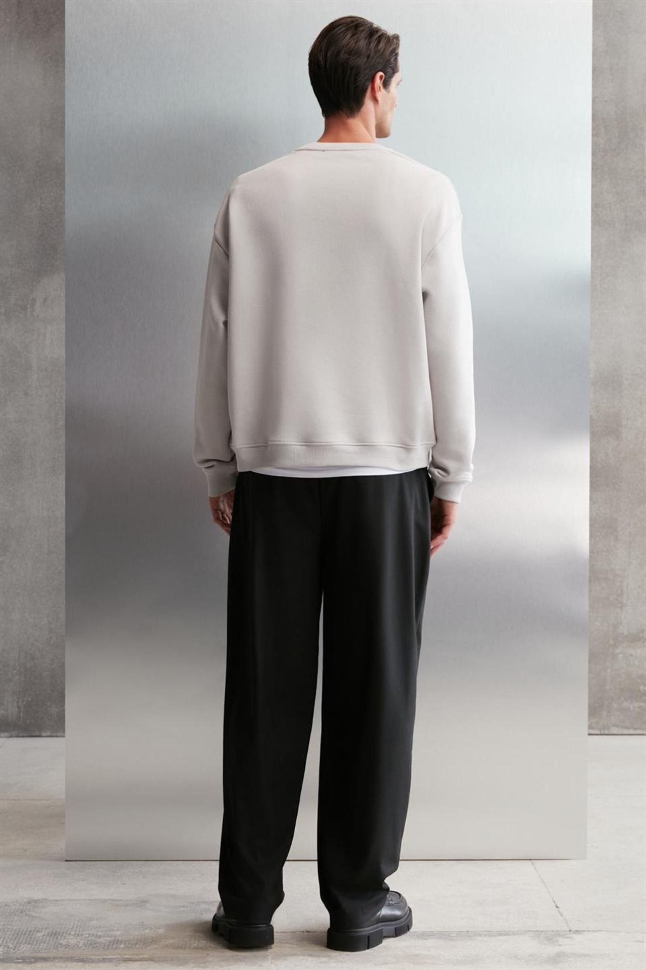 GRIMELANGE Oversize Bisiklet Yaka Logolu Sweatshirt 6