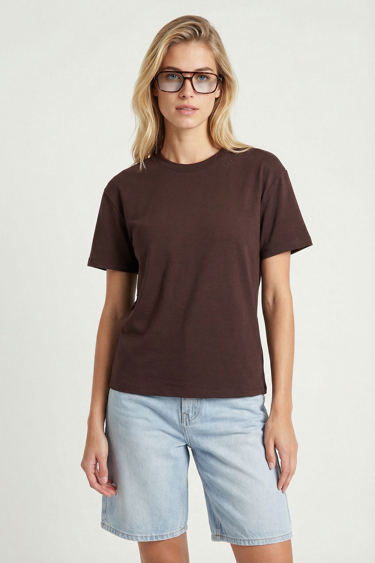 ISTANBUL Plain Crew Neck T-Shirt 2