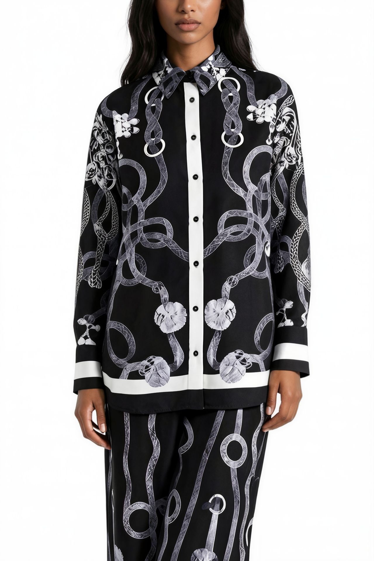 MSN Geometric Shirt Collar Co-ord 4